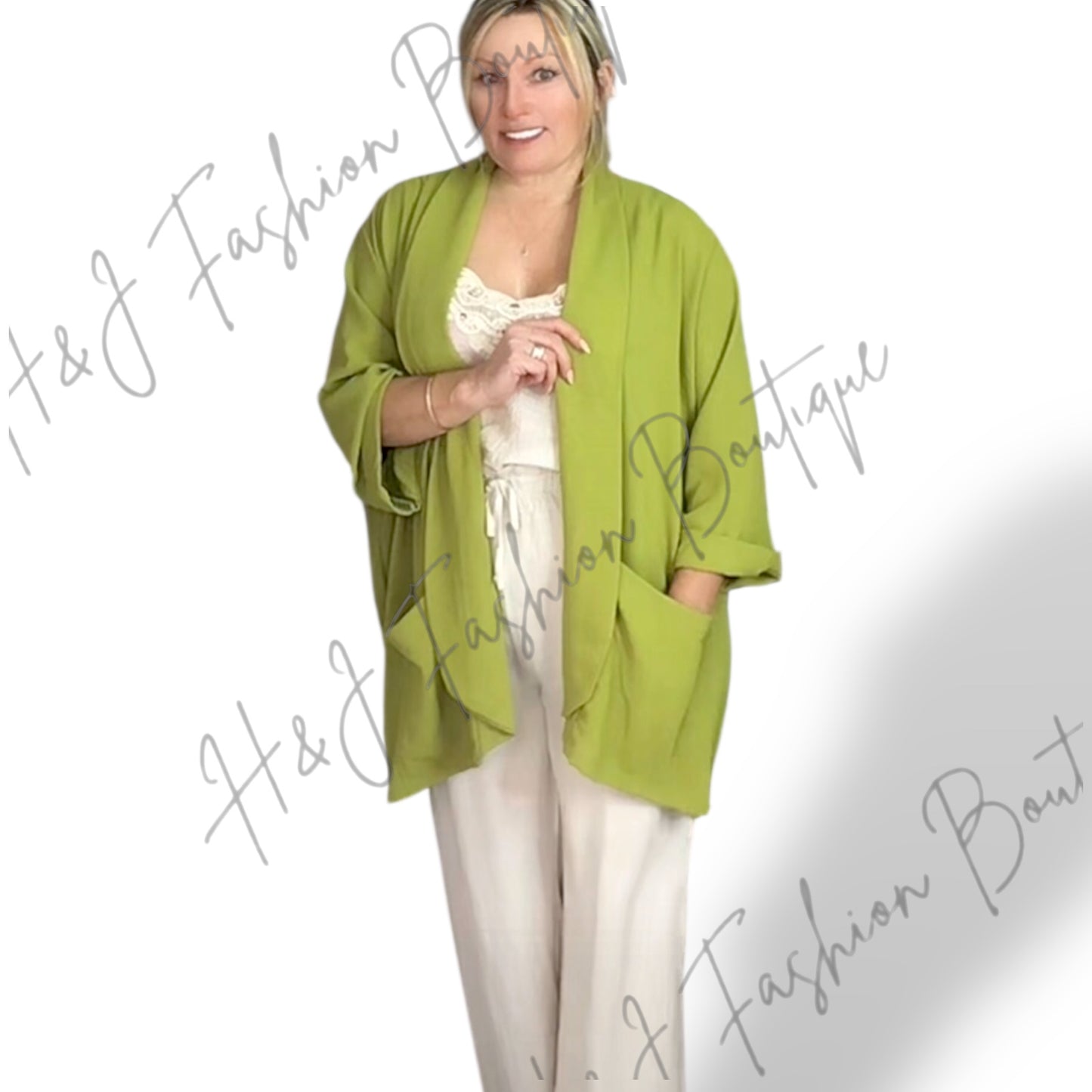 DELILAH. Lightweight Casually Chic Jacket with Pockets.