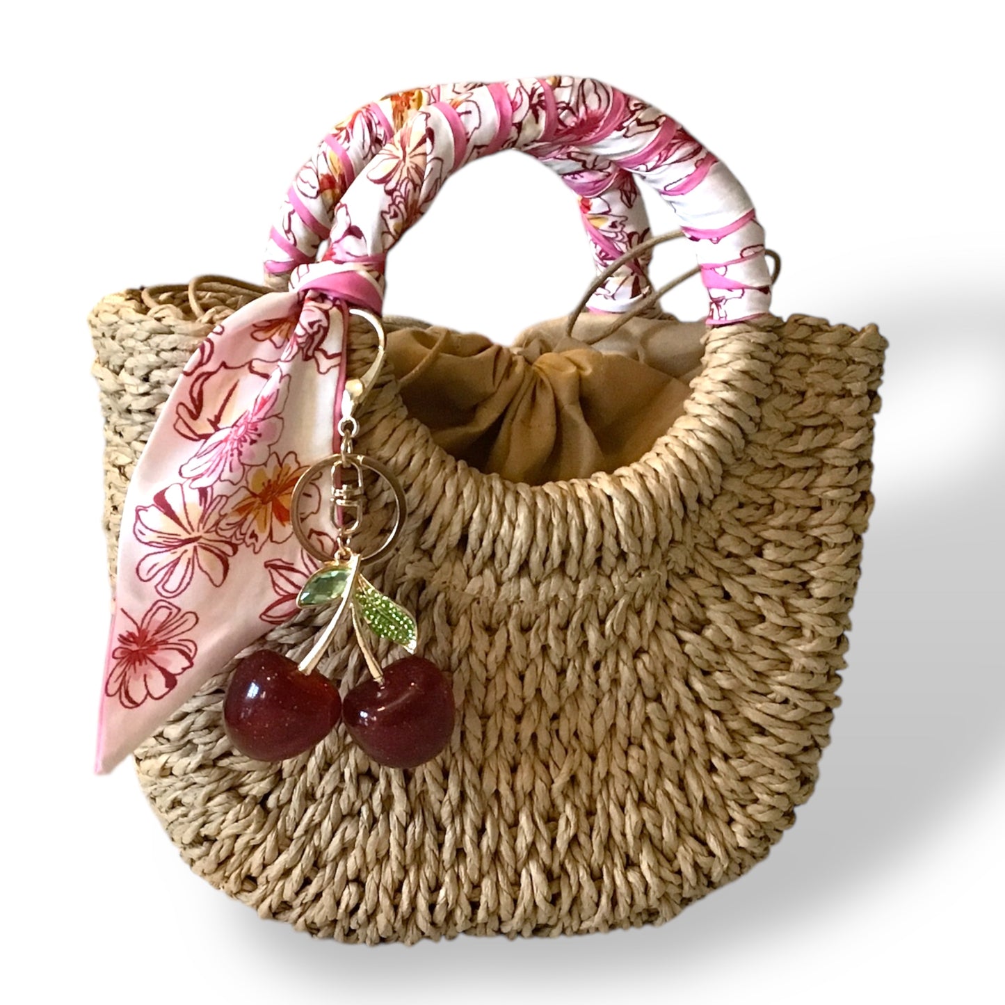 Cynthia Small Basket Bag with Twilly & Charm