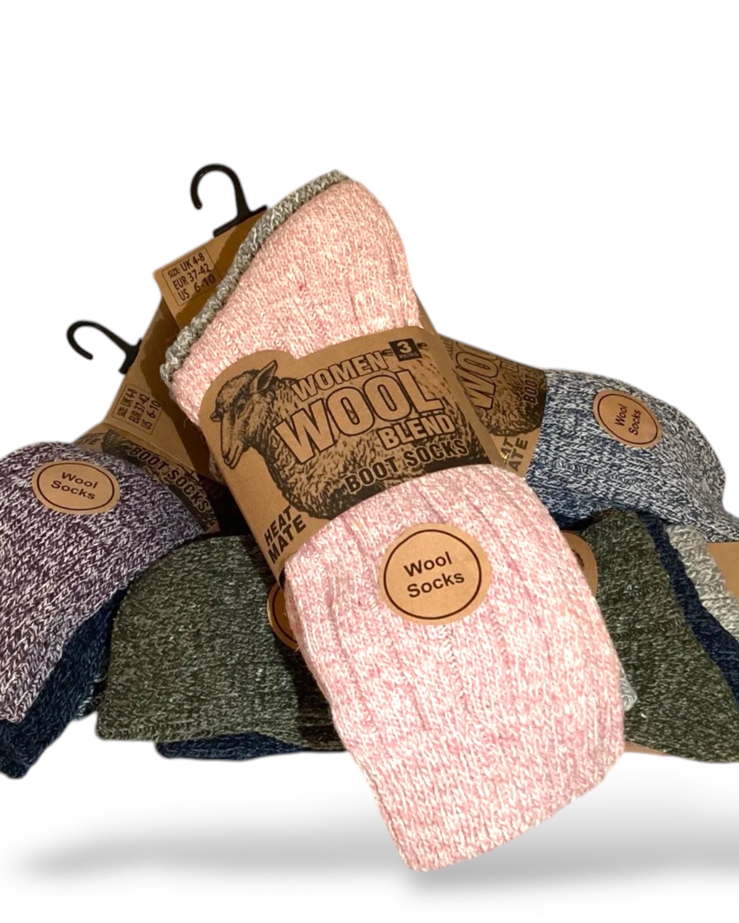 Nora. Wool Blend Boot Socks