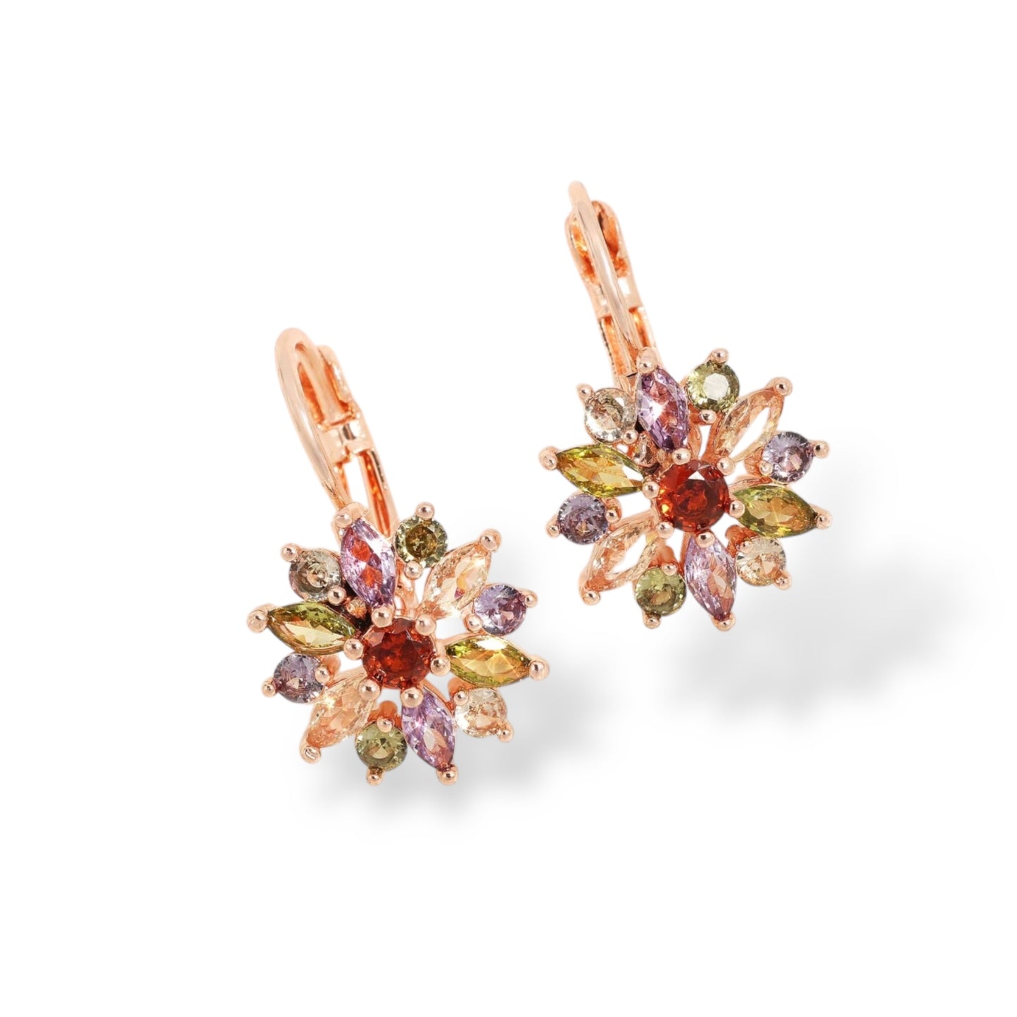 Multi Coloured Flower Earrings