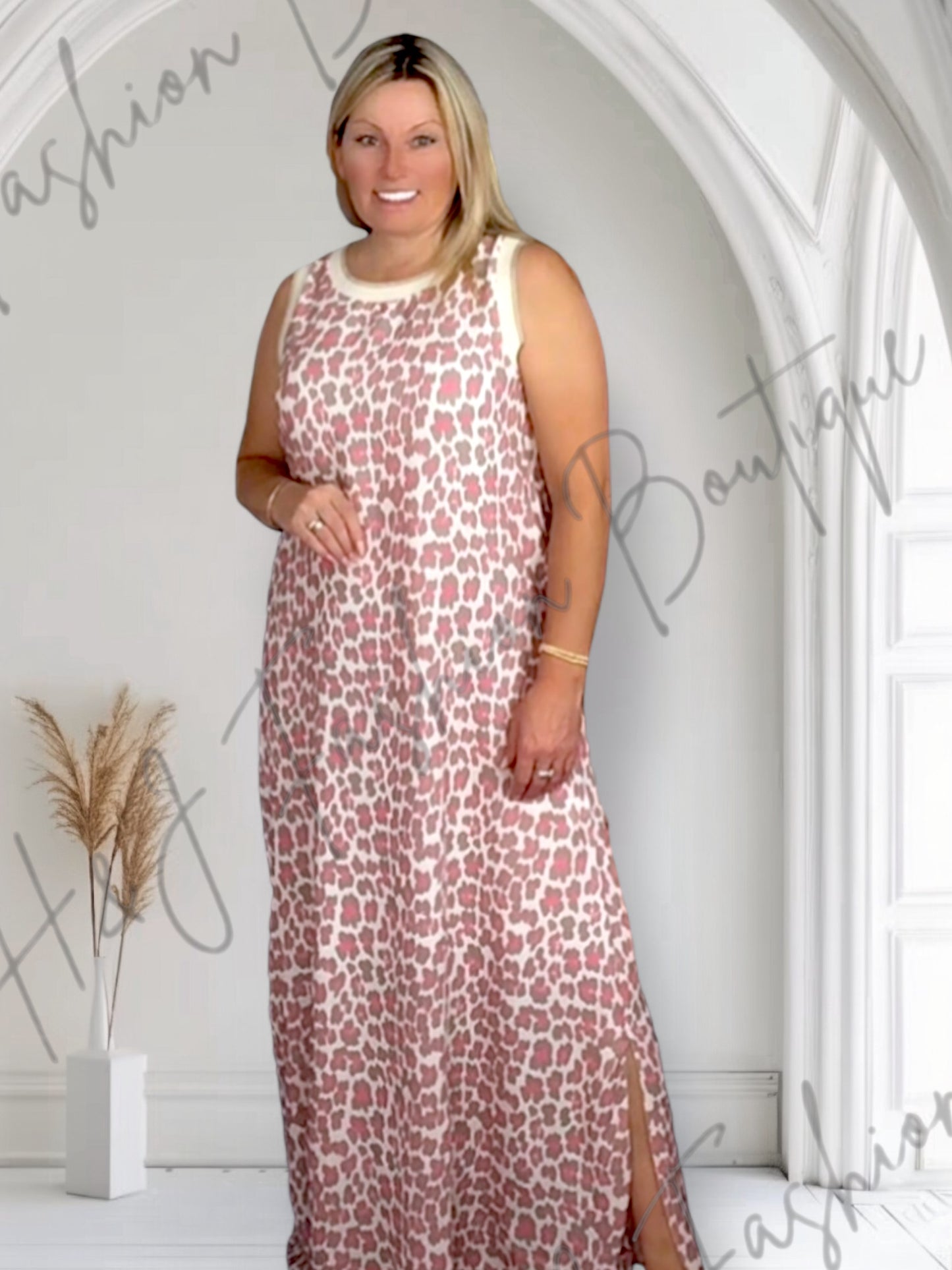 Olivia Animal Print Maxi Dress