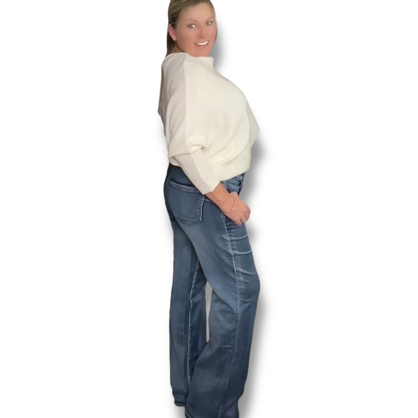 High Stretch Boot Cut Jeans (Denim-Jeggings)