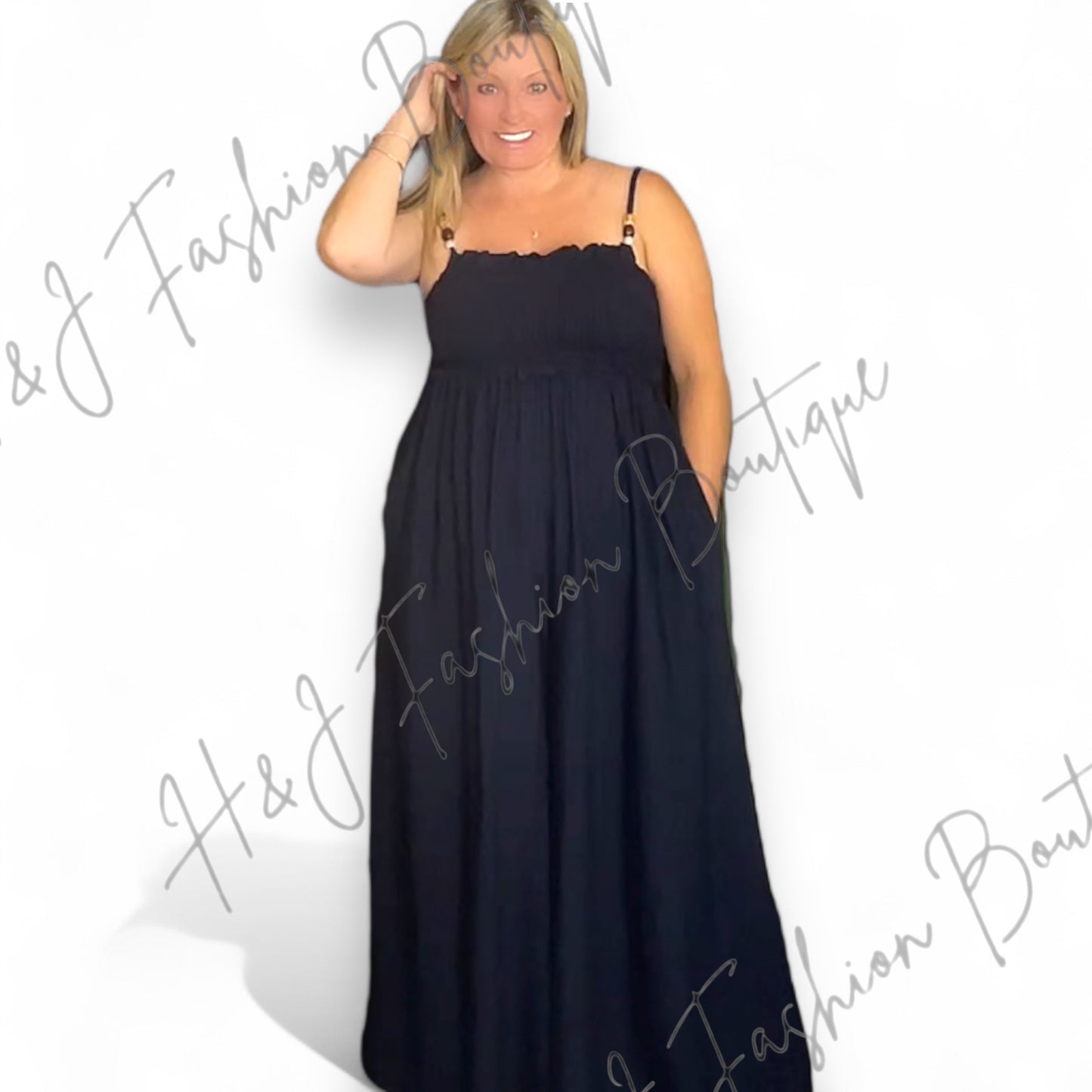 Kaysi Wide Leg Beaded Jupsuit