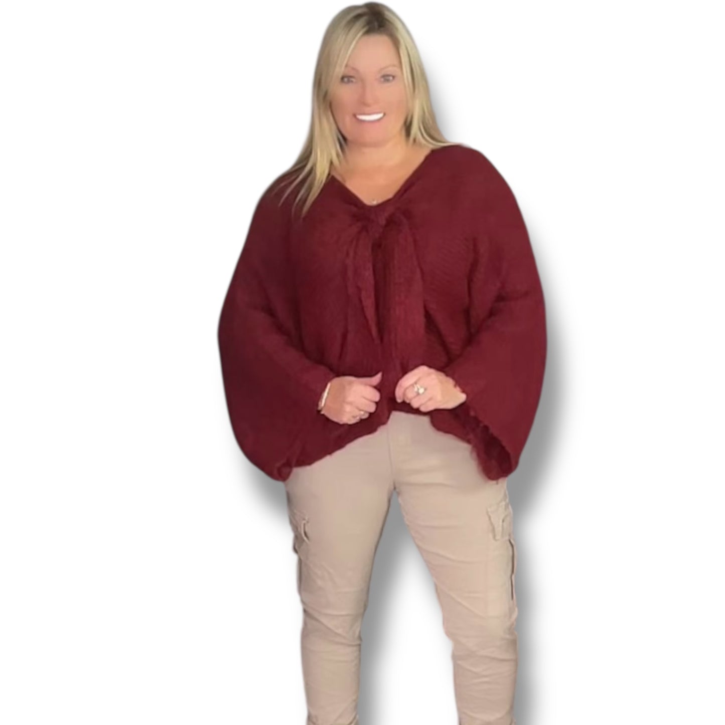 Bow Front Knitted Jumper (Andi)