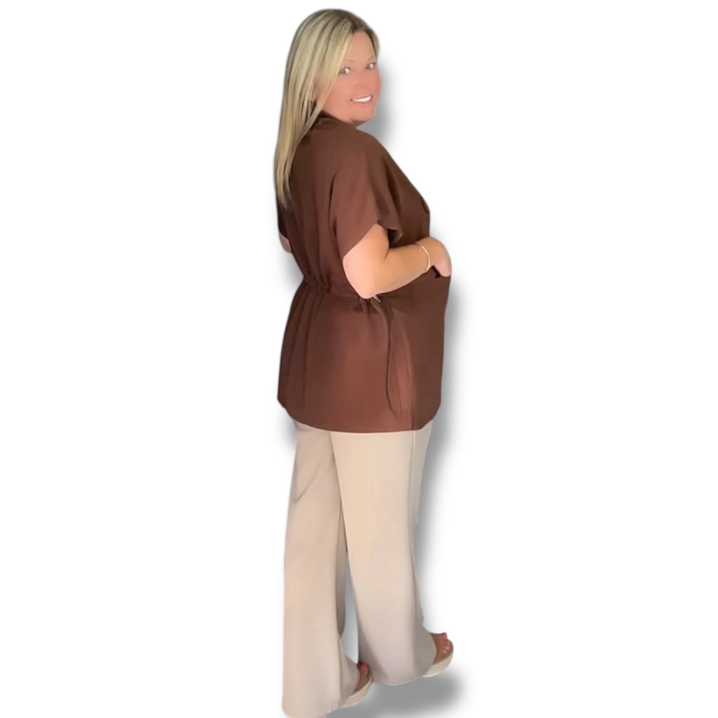 Rosemary Zip Front Short Sleeve Jacket