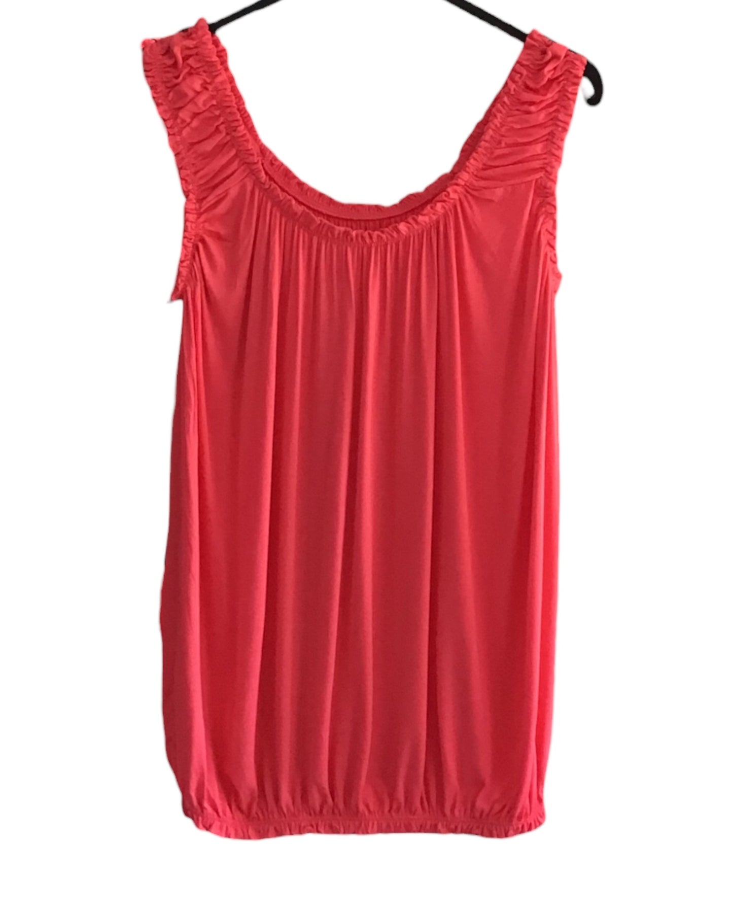 Sally. Bubble Elastic Neck Vest Top