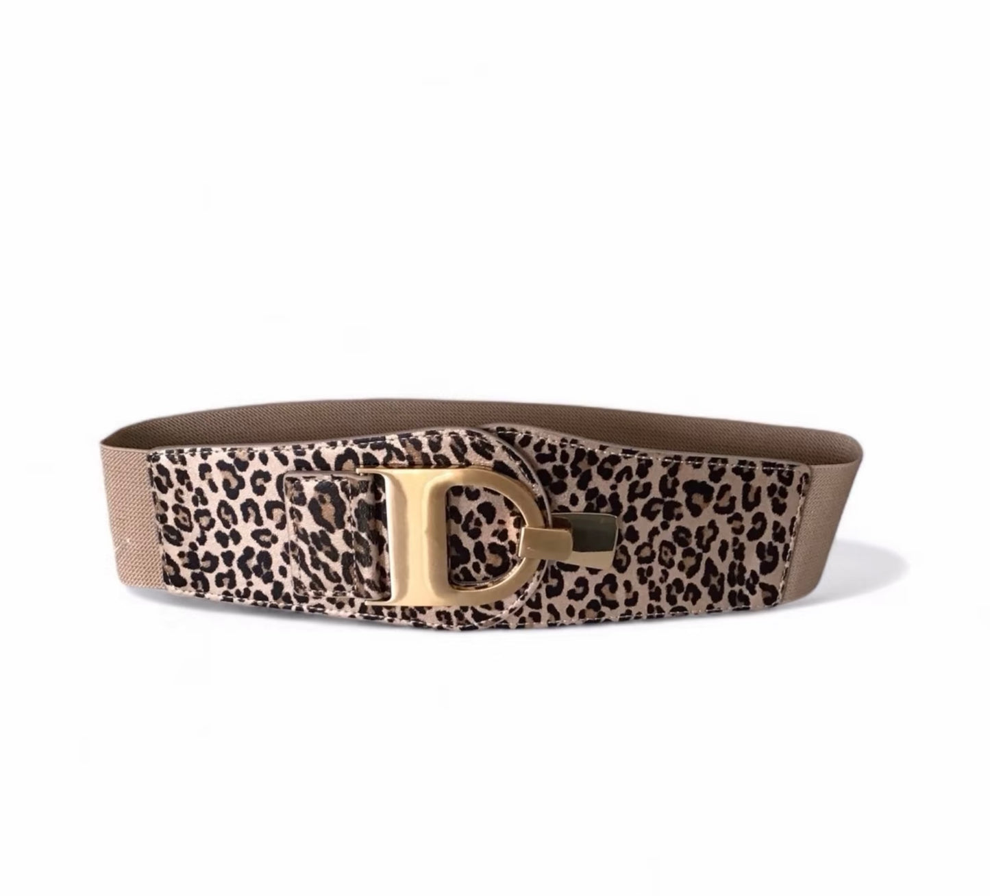 Elastic/Faux Suede D Buckle Belt (Deedee)