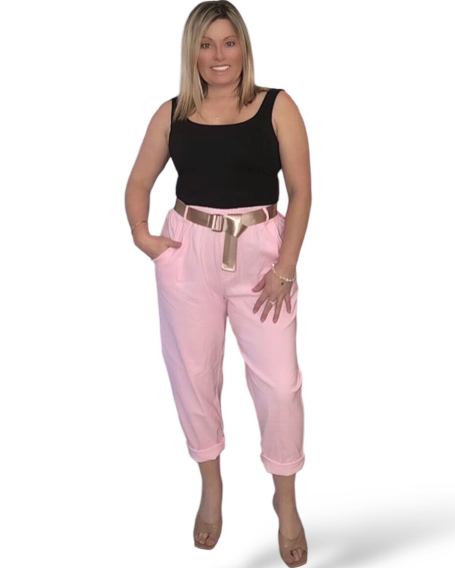 Peggy. Magic Trousers with Gold Belt