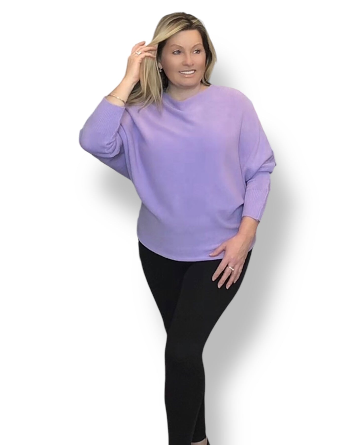 Super-Soft Knit batwing sweater (Aurora)