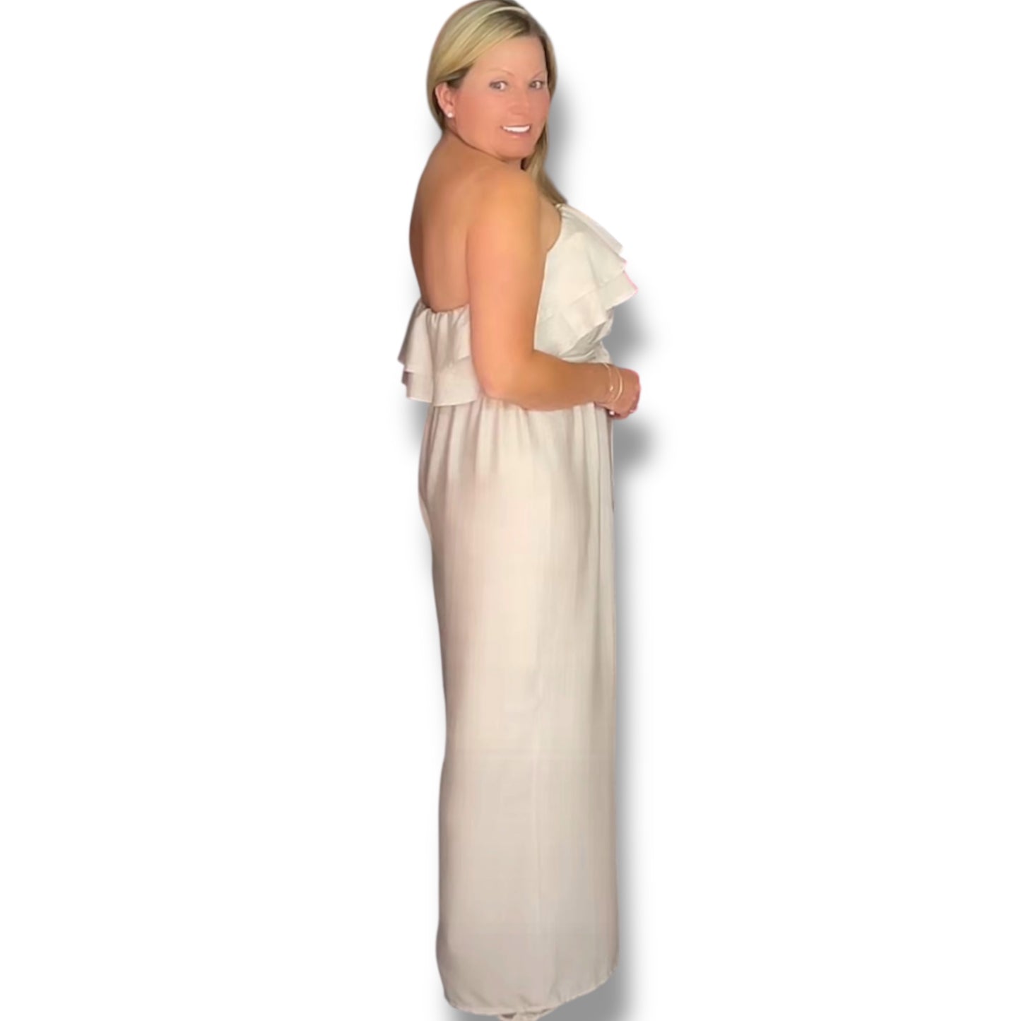 Billie Ruffle Bardot Jumpsuit