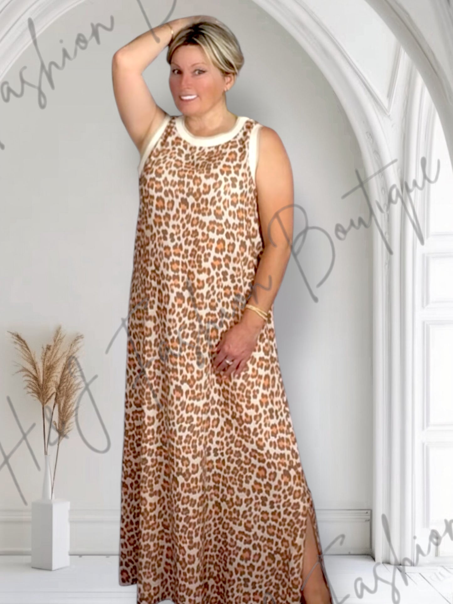 Olivia Animal Print Maxi Dress