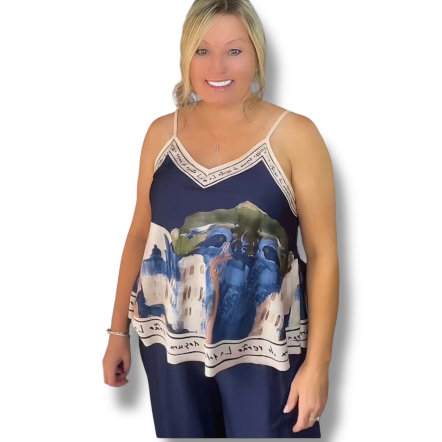 Tiara. Print Camisole Top