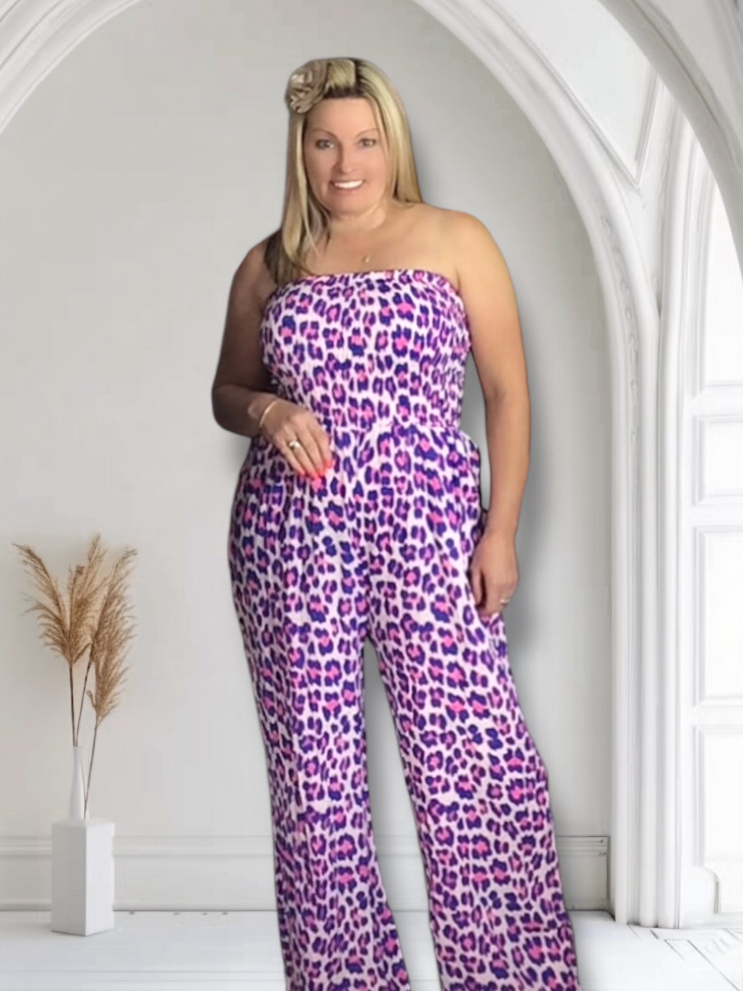 Pippa Cheesecloth Neon Animal Print Jumpsuit