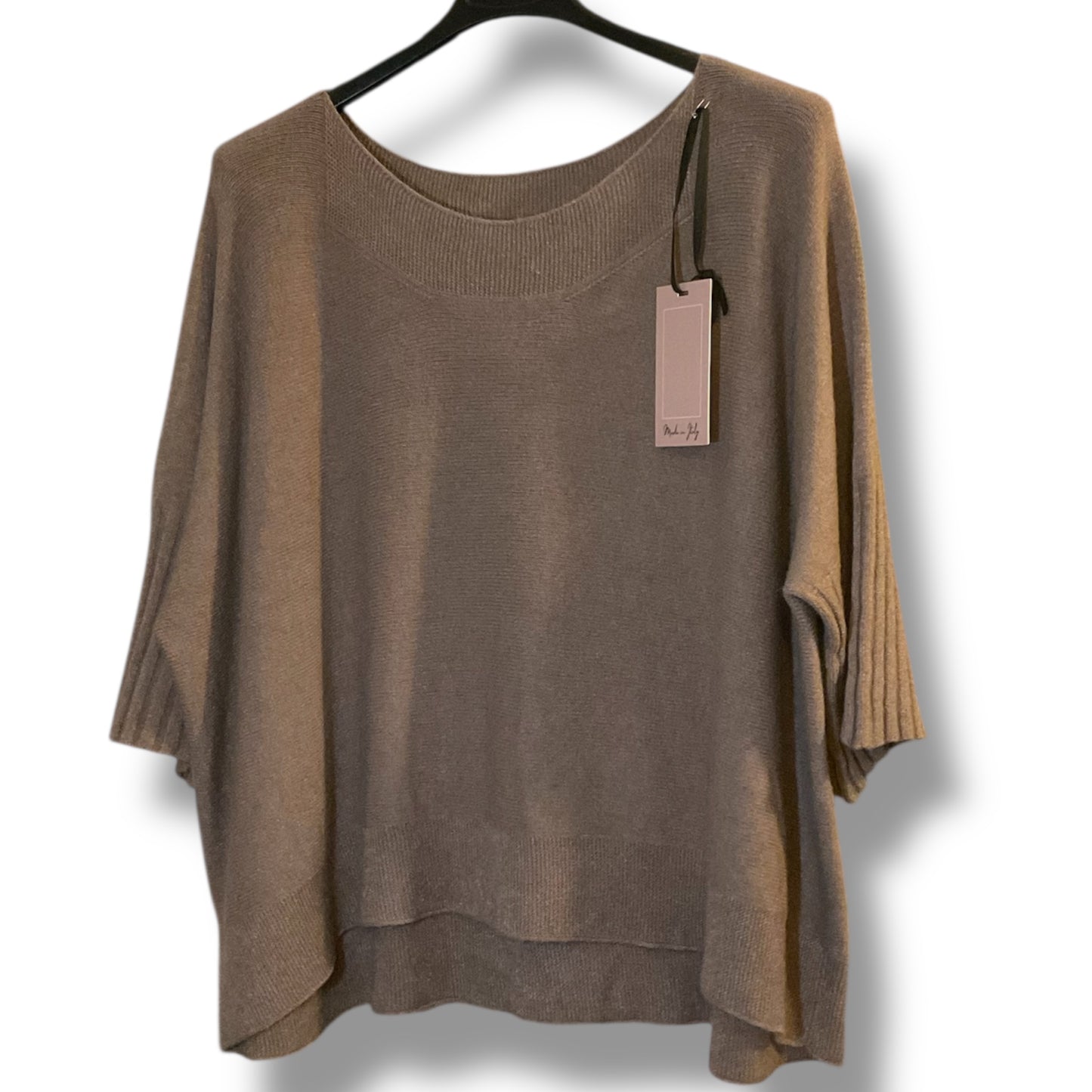 Loose Fit Sweater with 3/4 Sleeves