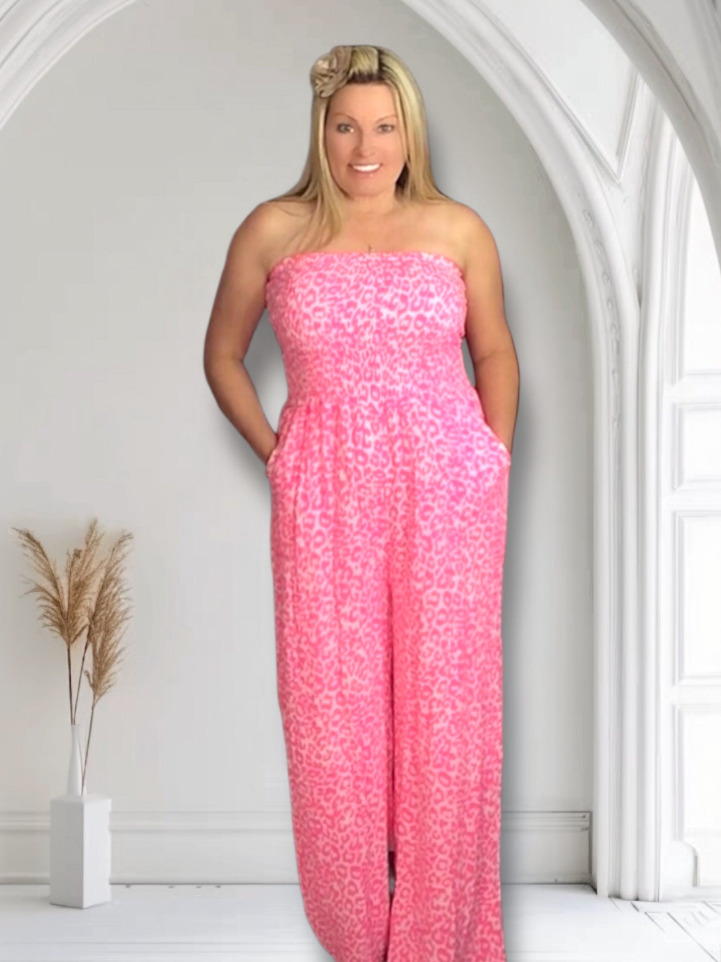 Pippa Cheesecloth Neon Animal Print Jumpsuit