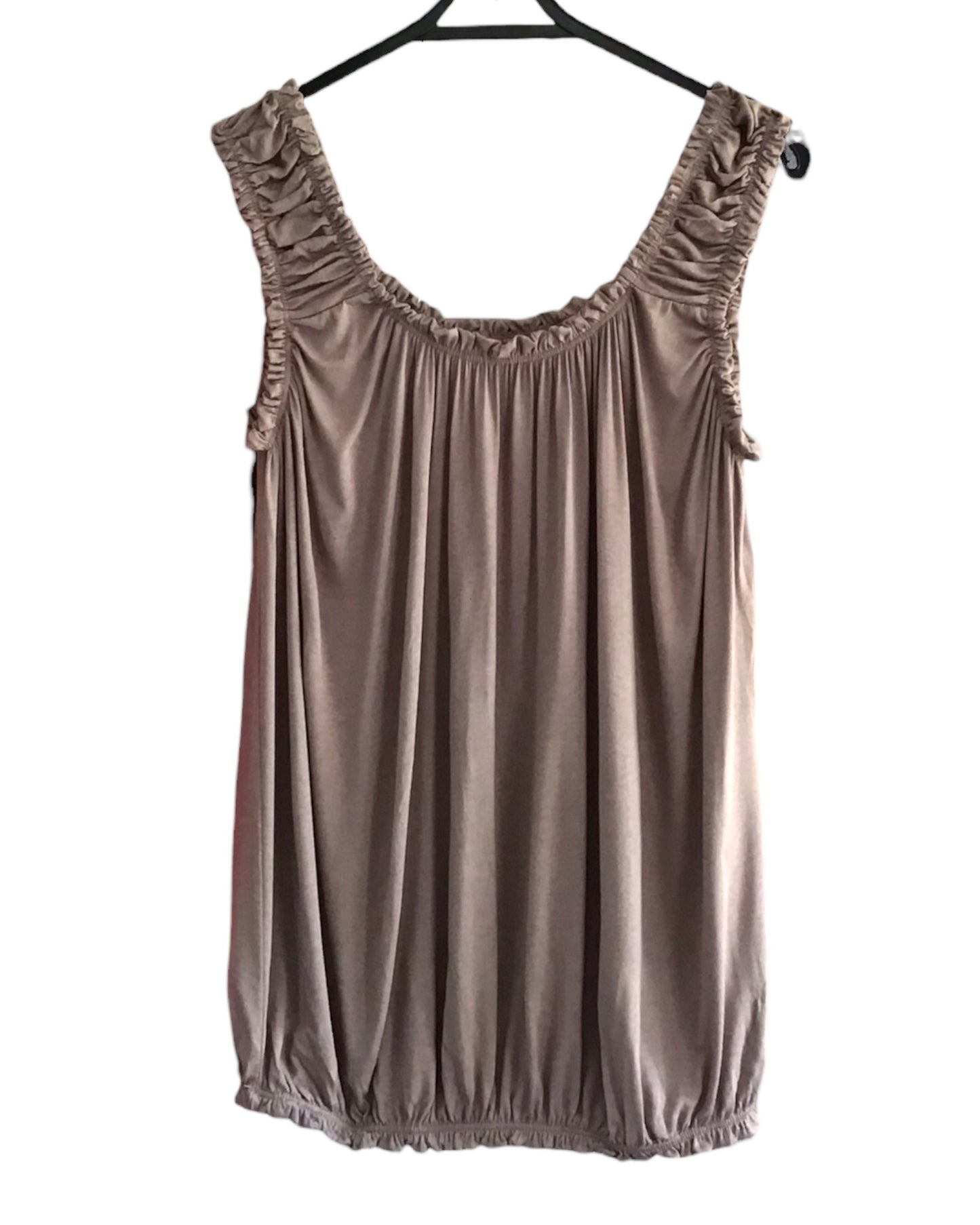 Sally. Bubble Elastic Neck Vest Top
