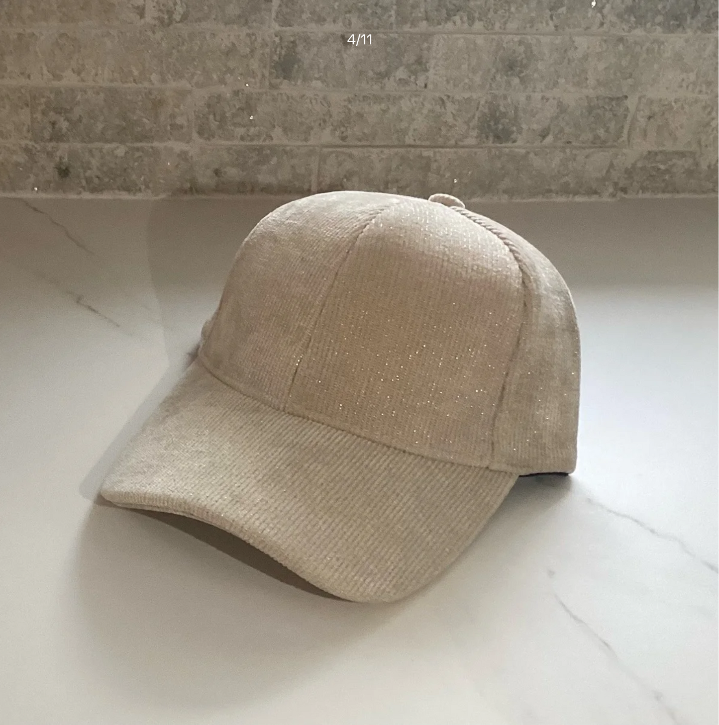 Stevie. Corduroy Shimmer Cap.