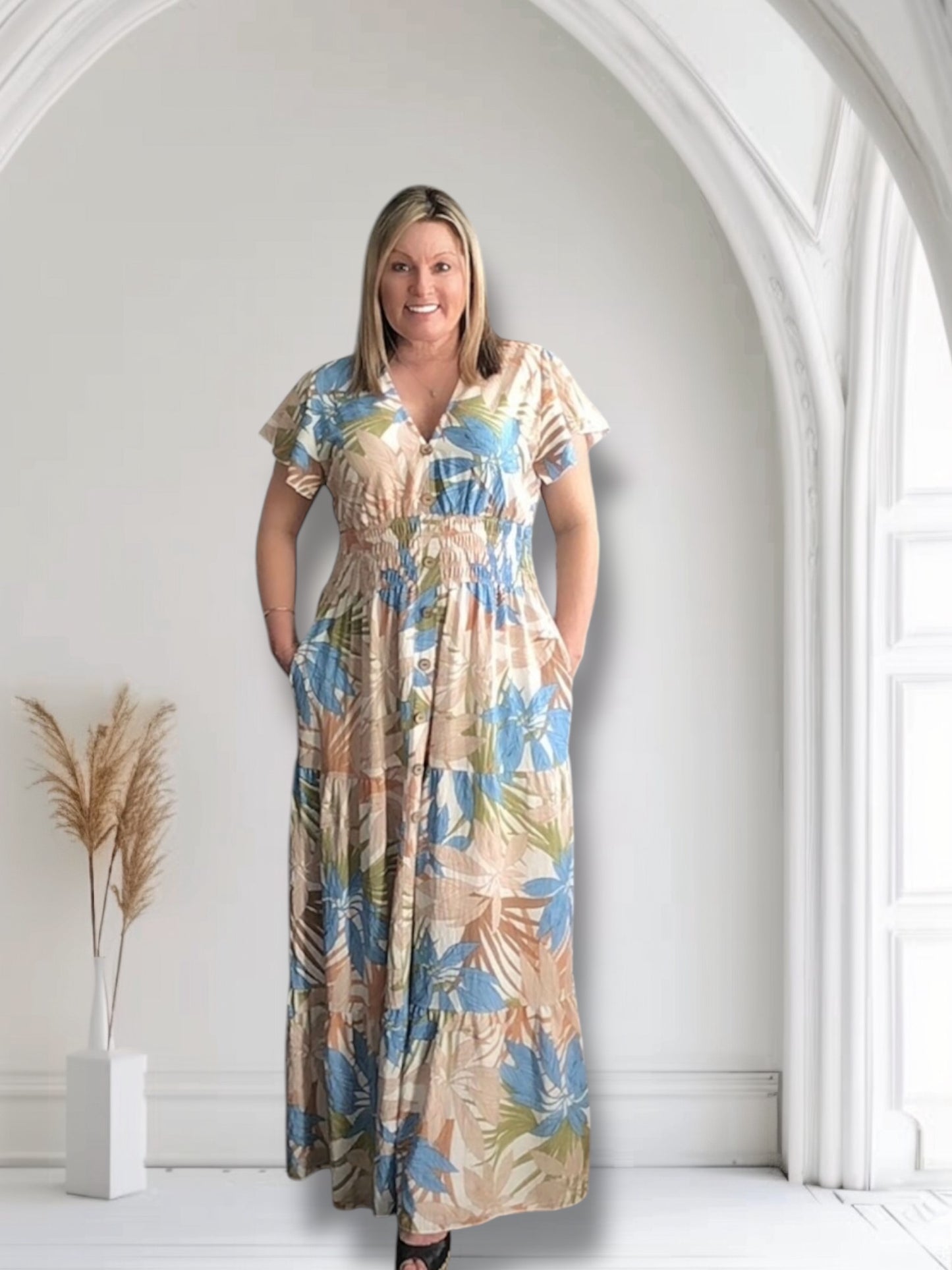 Corinne. Maxi Dress with Pockets