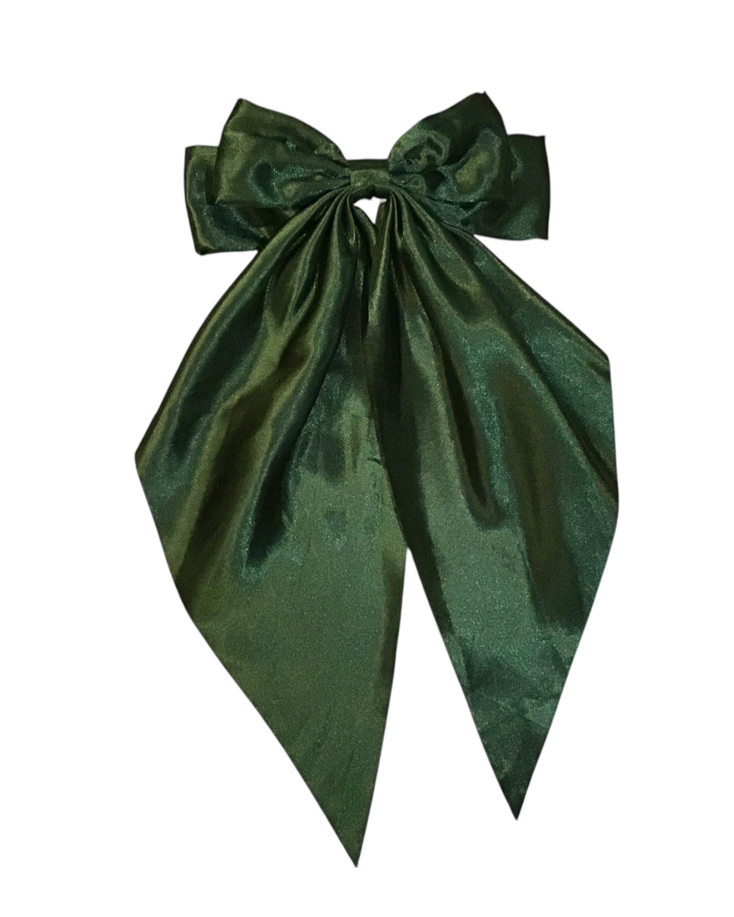 LINDIE. Silky Long Tail Double Bow Hair Clip