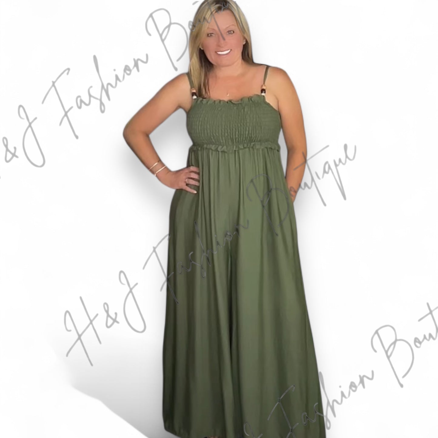 Kaysi Wide Leg Beaded Jupsuit