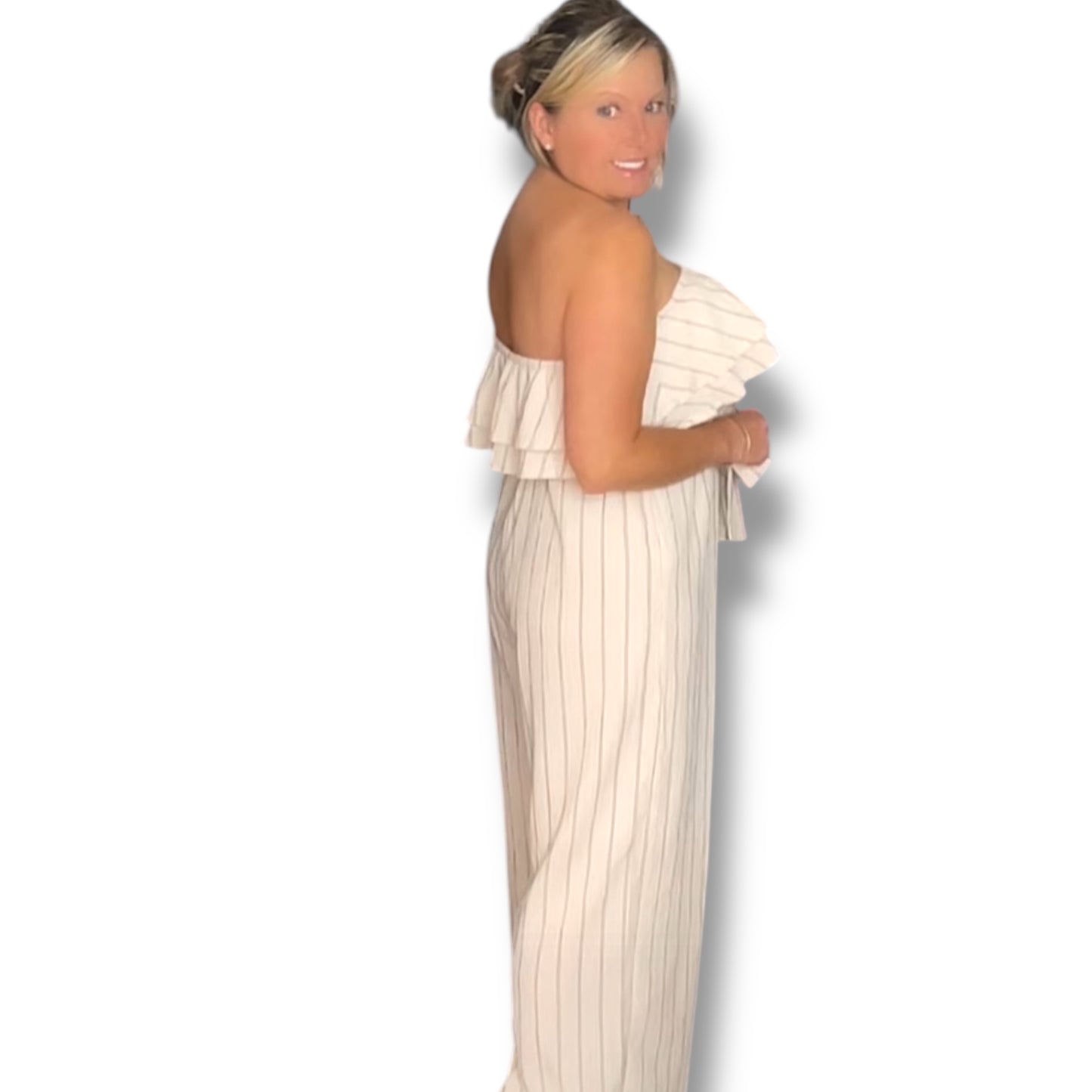 Billie Ruffle Bardot Jumpsuit