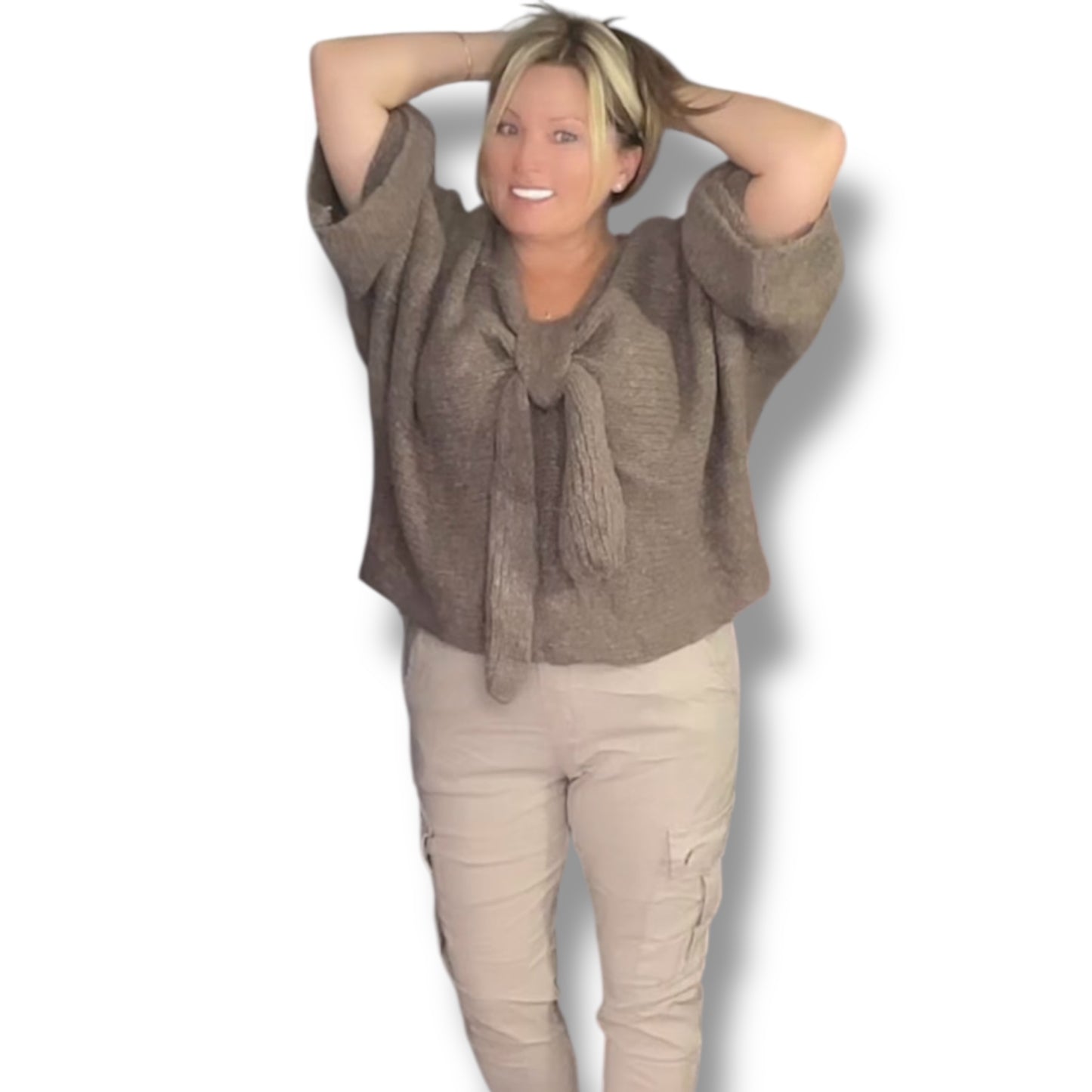 Bow Front Knitted Jumper (Andi)