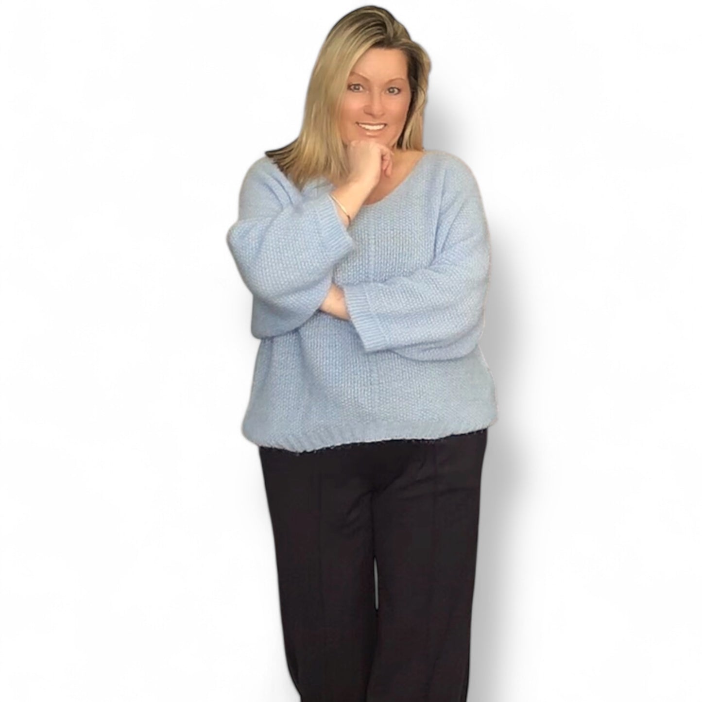 Super Sort V Neck Jumper (Silvia)