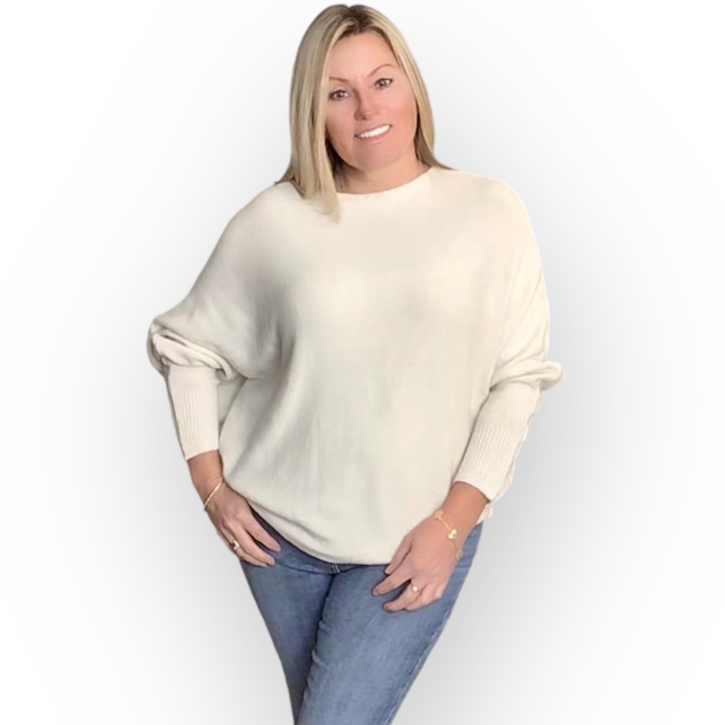 Super-Soft Knit batwing sweater (Aurora)