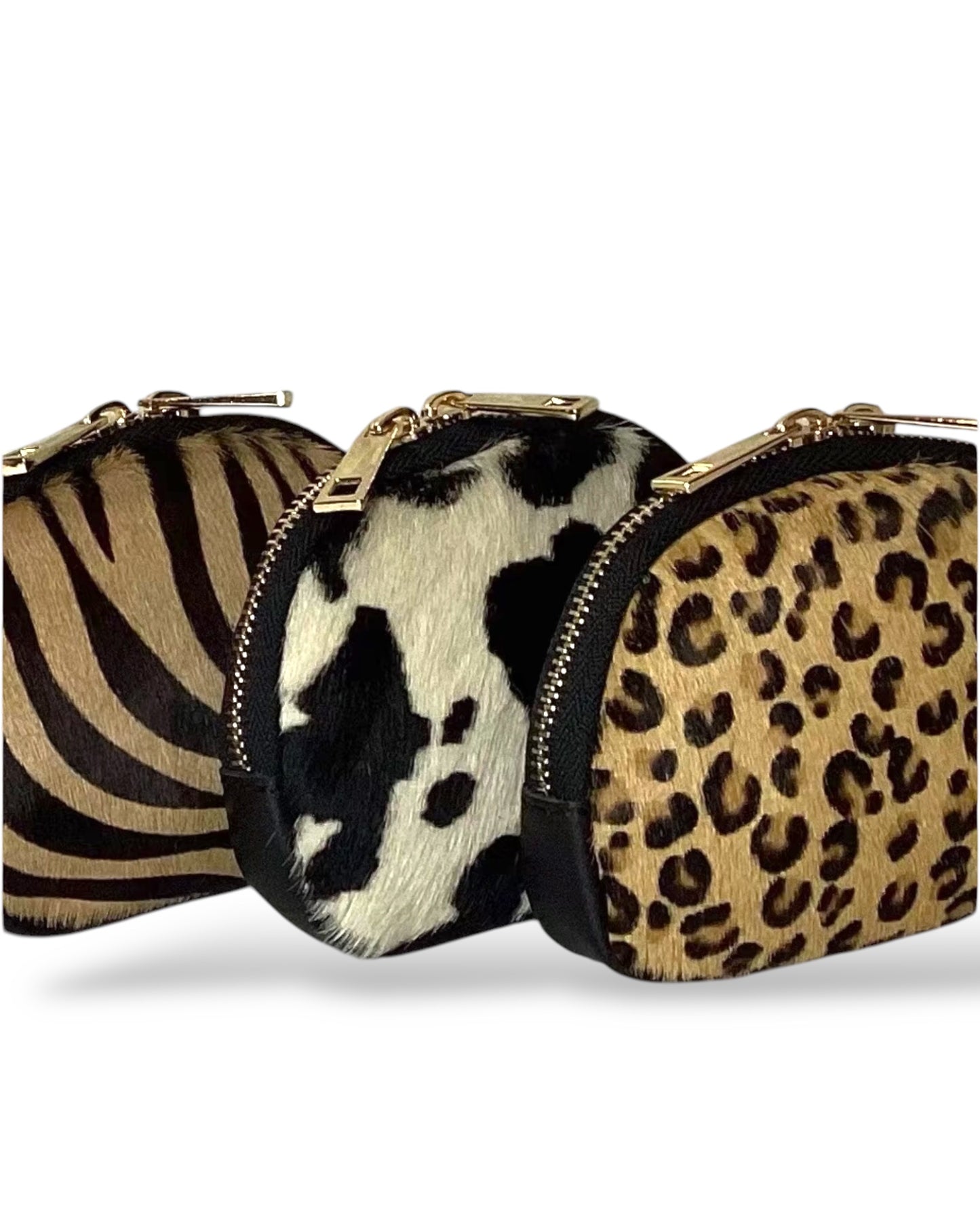 Zoe. Pony Hair Animal Print Leather Purse
