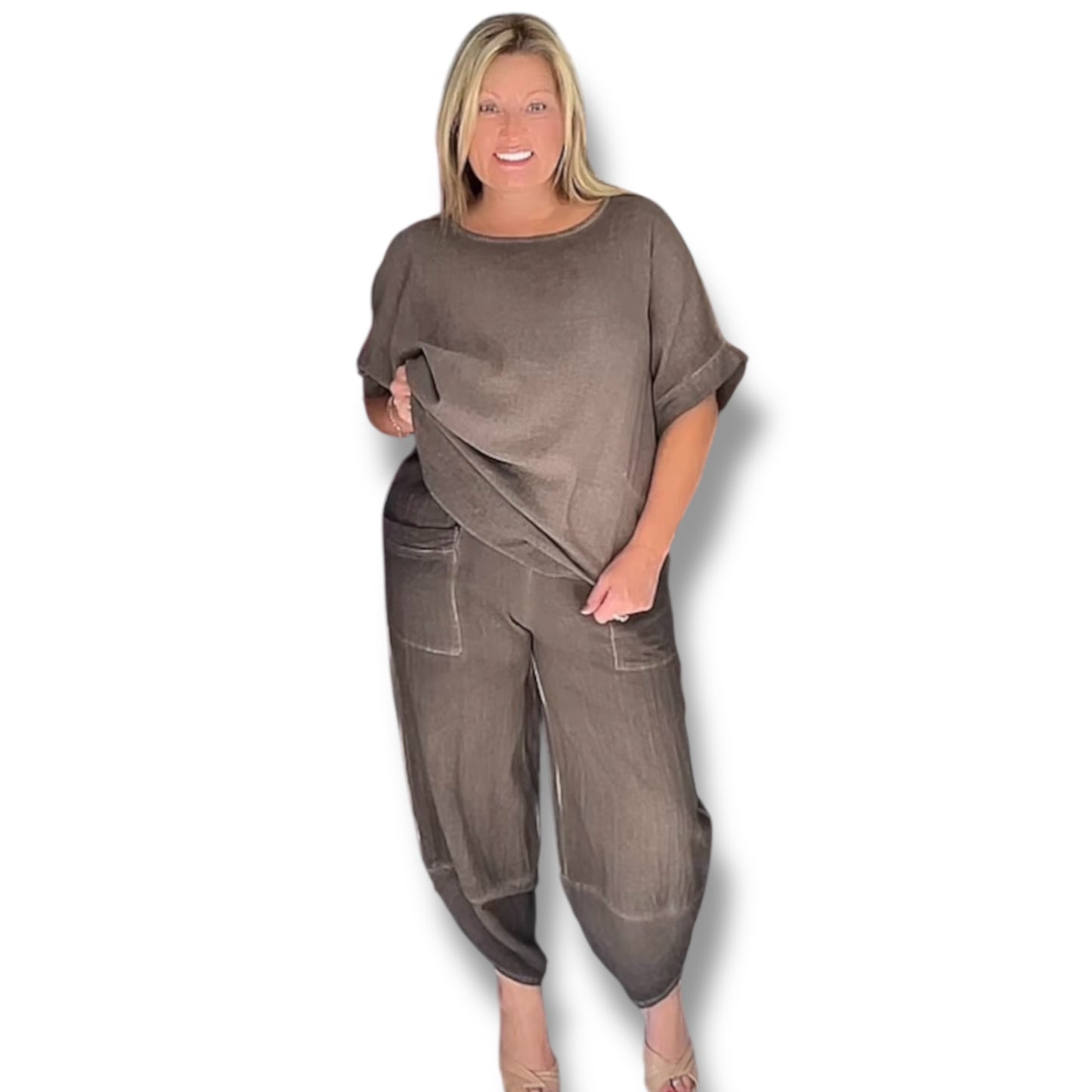 Tulip Leg Trousers & Matching Top Co-Ord Set (Norri)