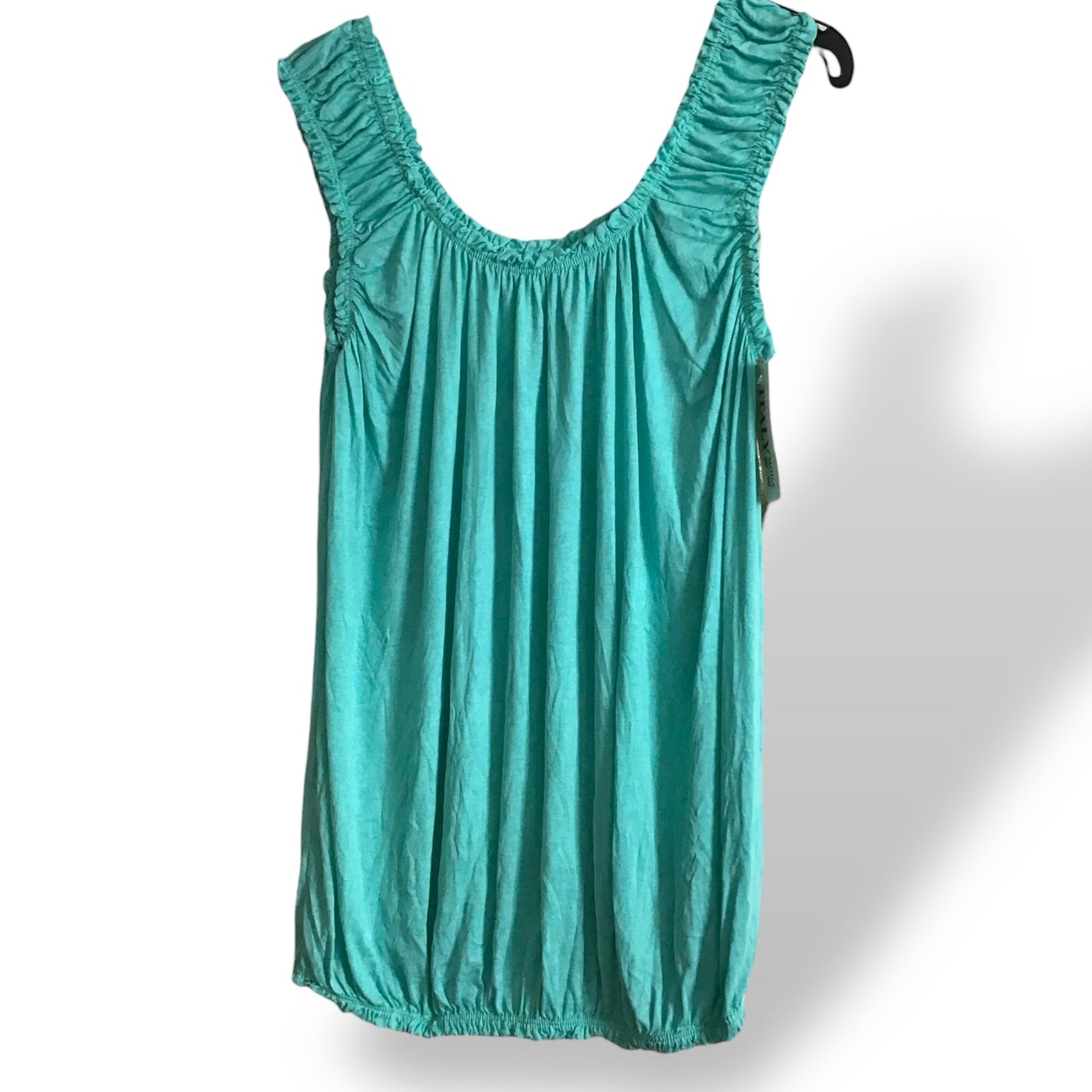 Sally. Bubble Elastic Neck Vest Top