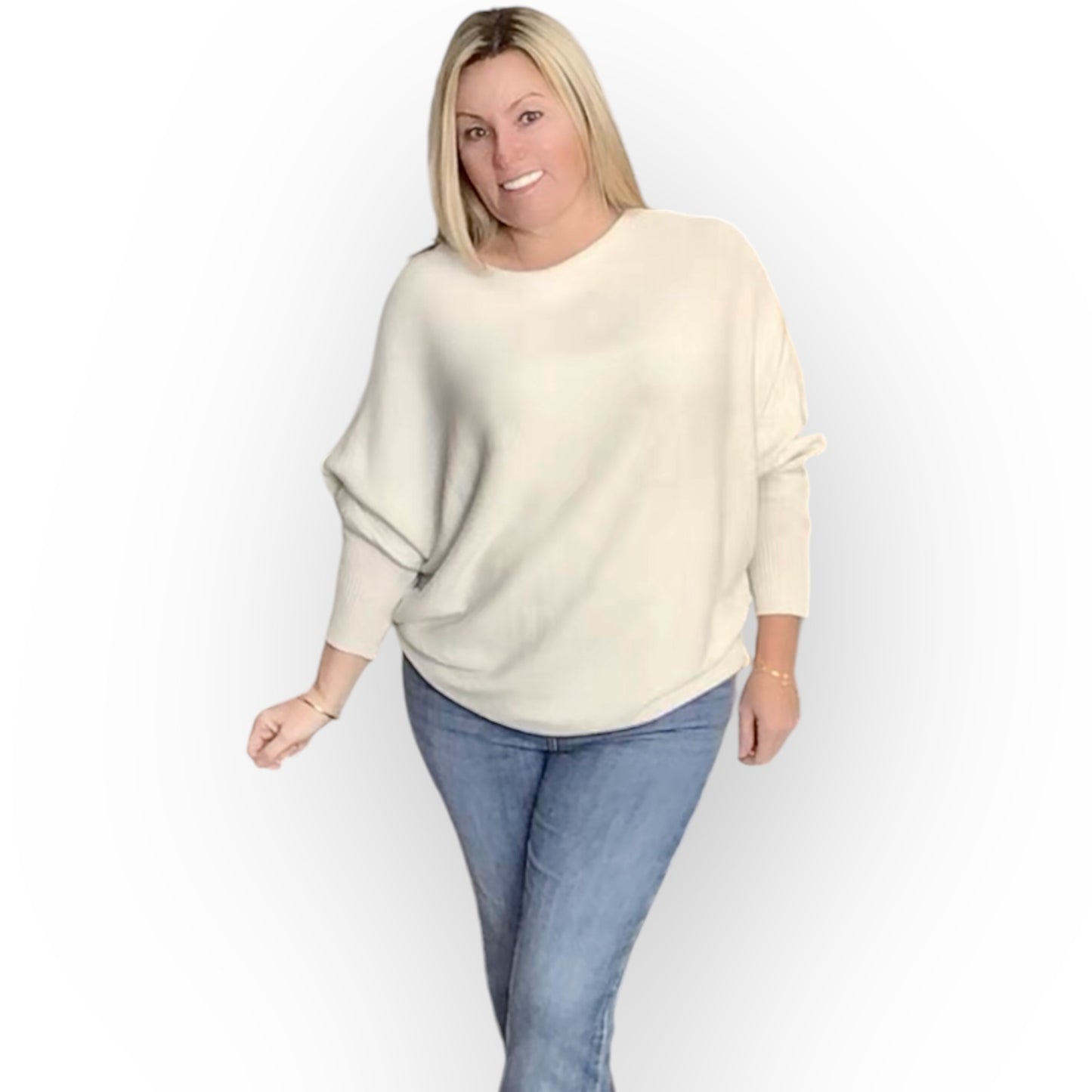 Super-Soft Knit batwing sweater (Aurora)