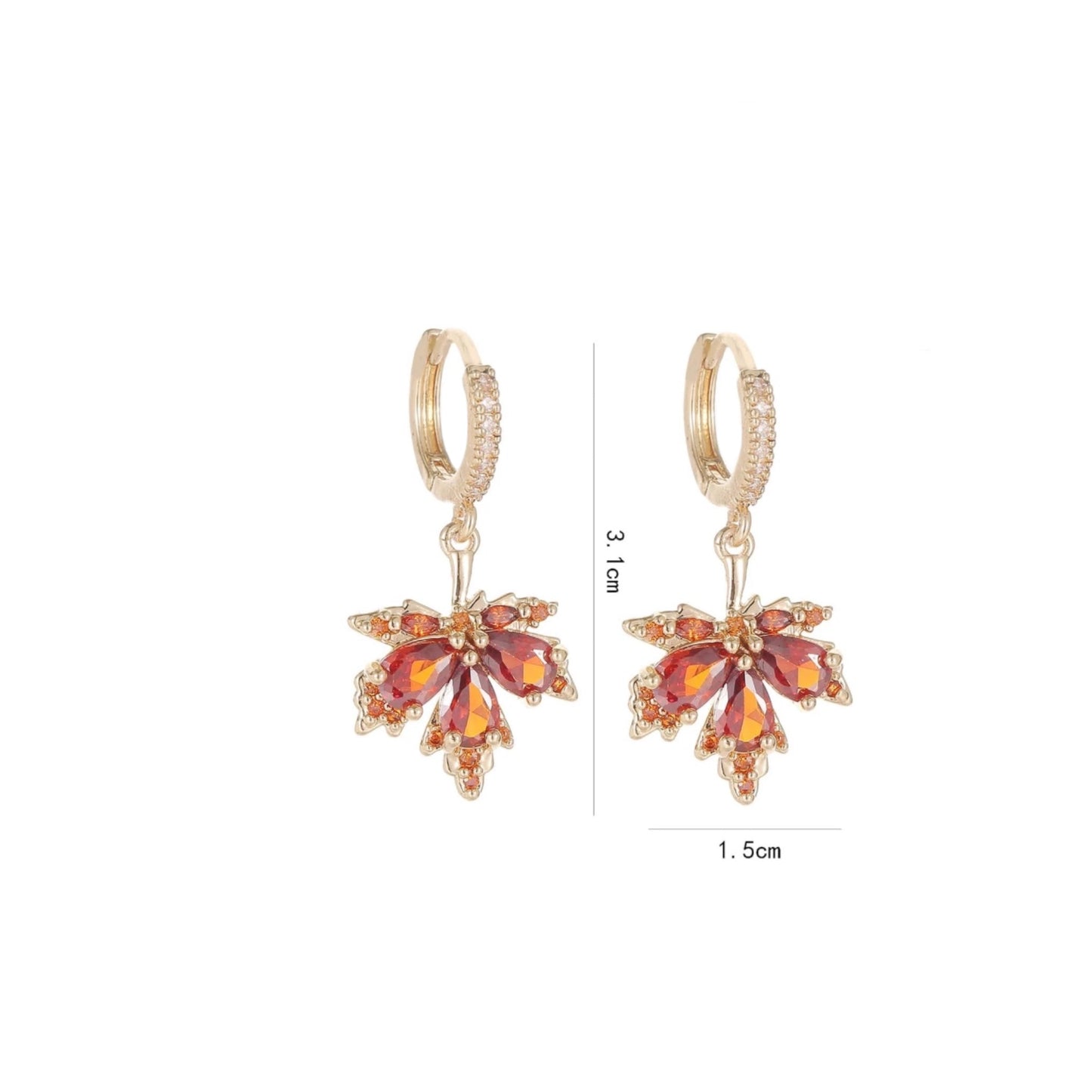 Maple Earrings Gold