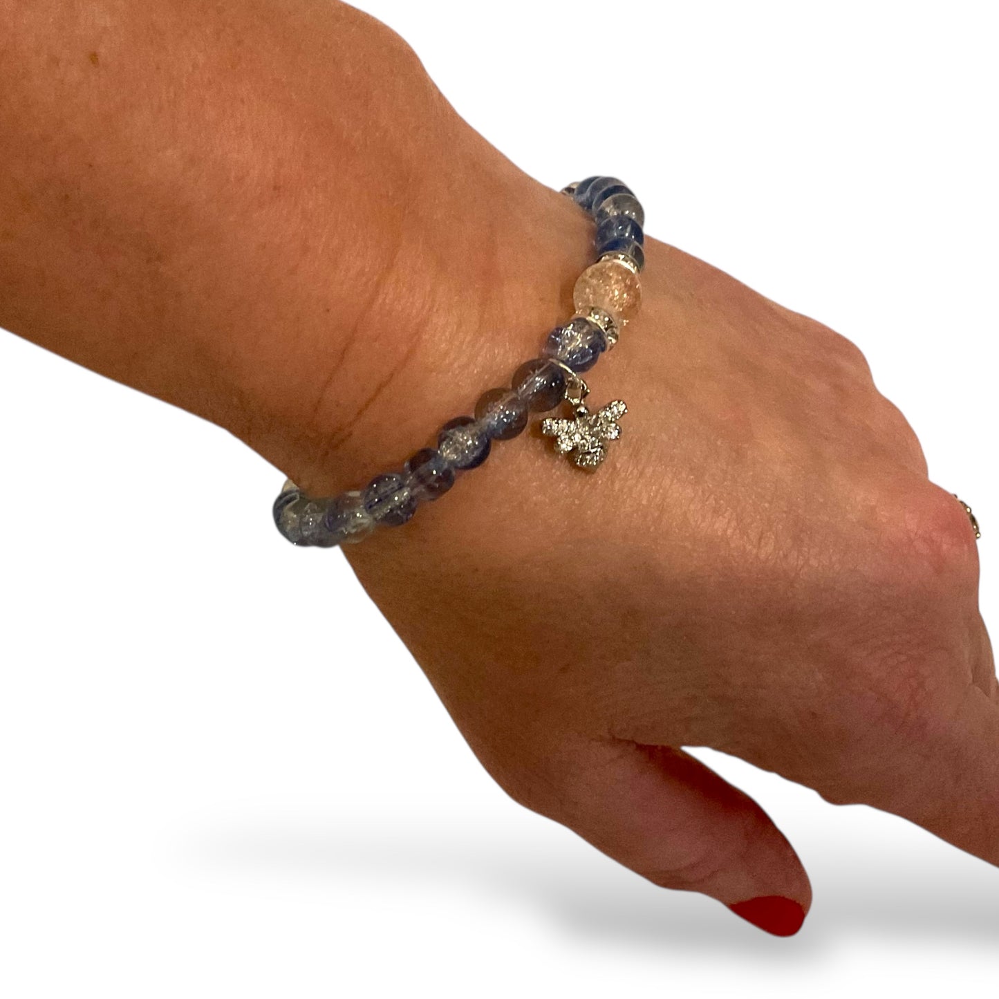 Blue Meadow Bee Bracelet