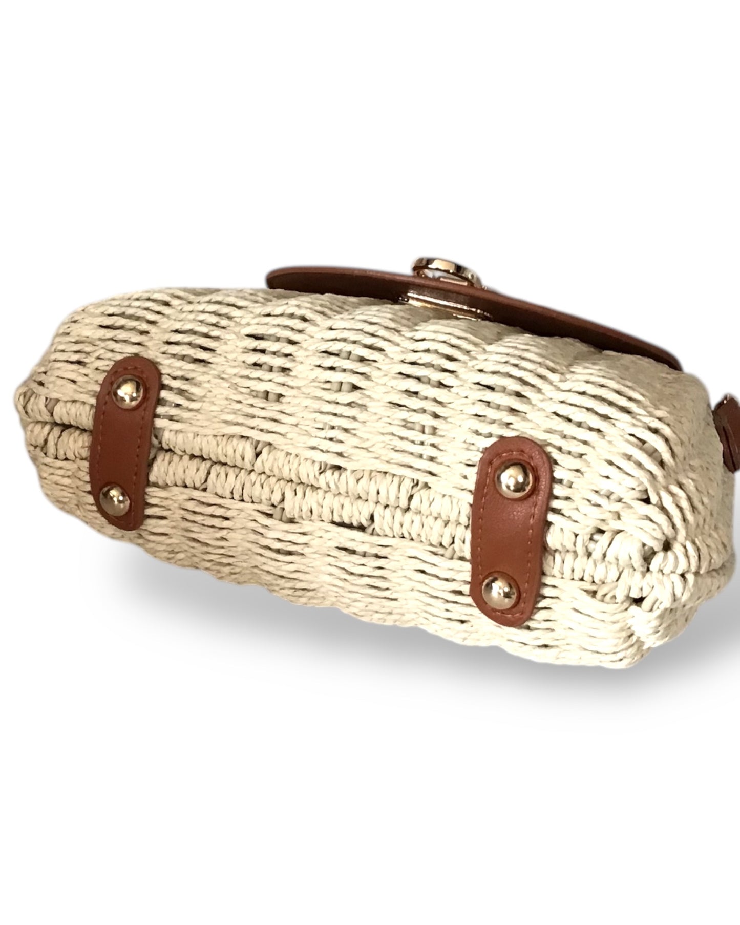 Charlie Bamboo Handle Basket Bag