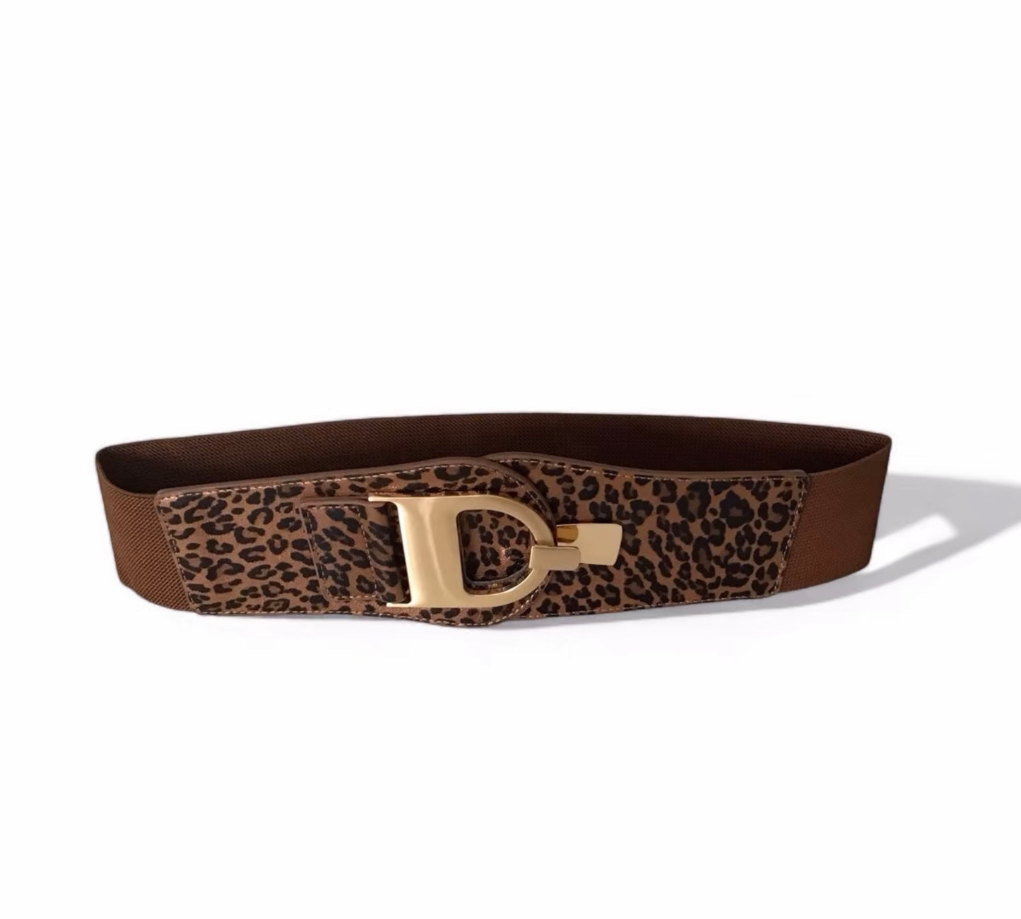 Elastic/Faux Suede D Buckle Belt (Deedee)