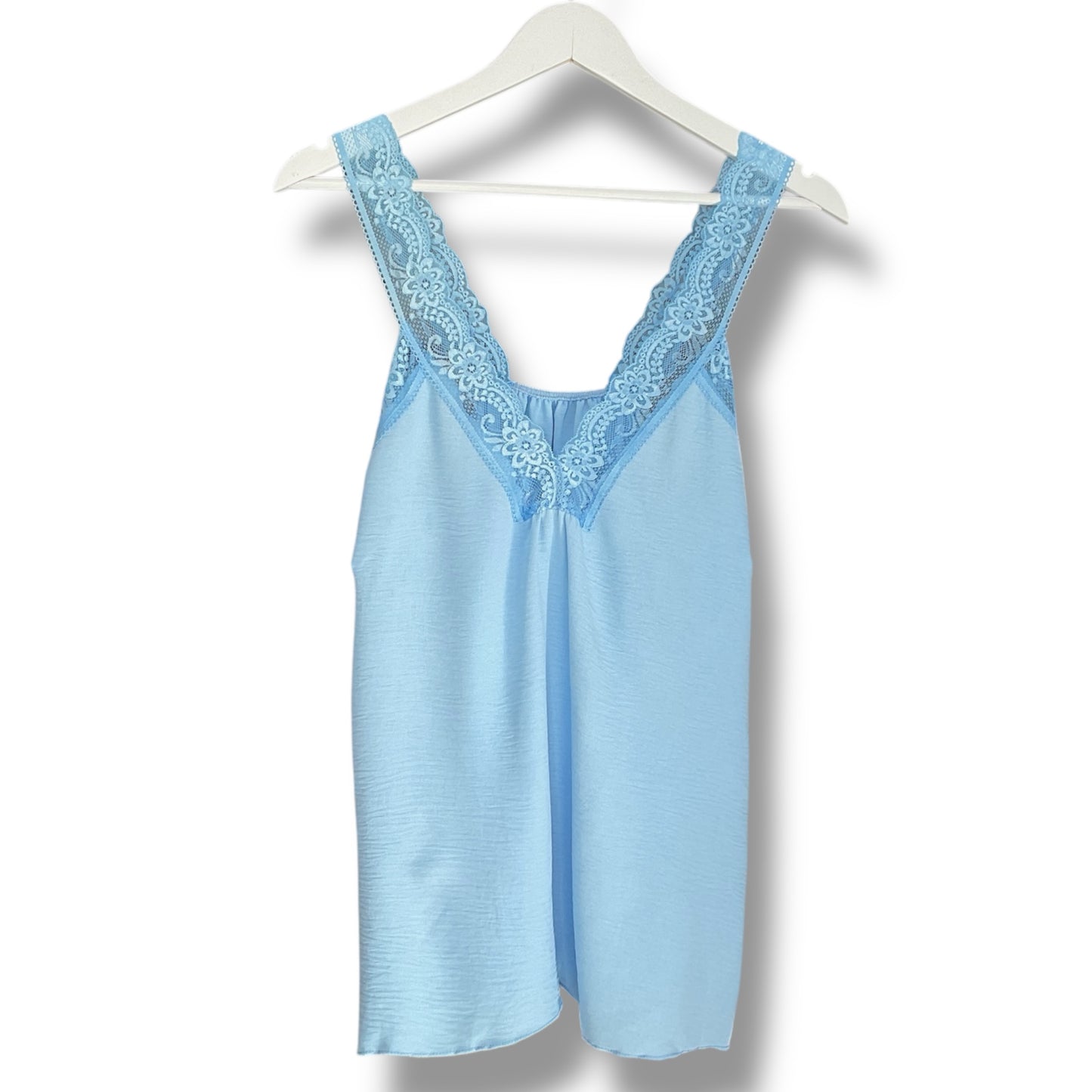 Tori. Lace Trim Vest Camisole Top