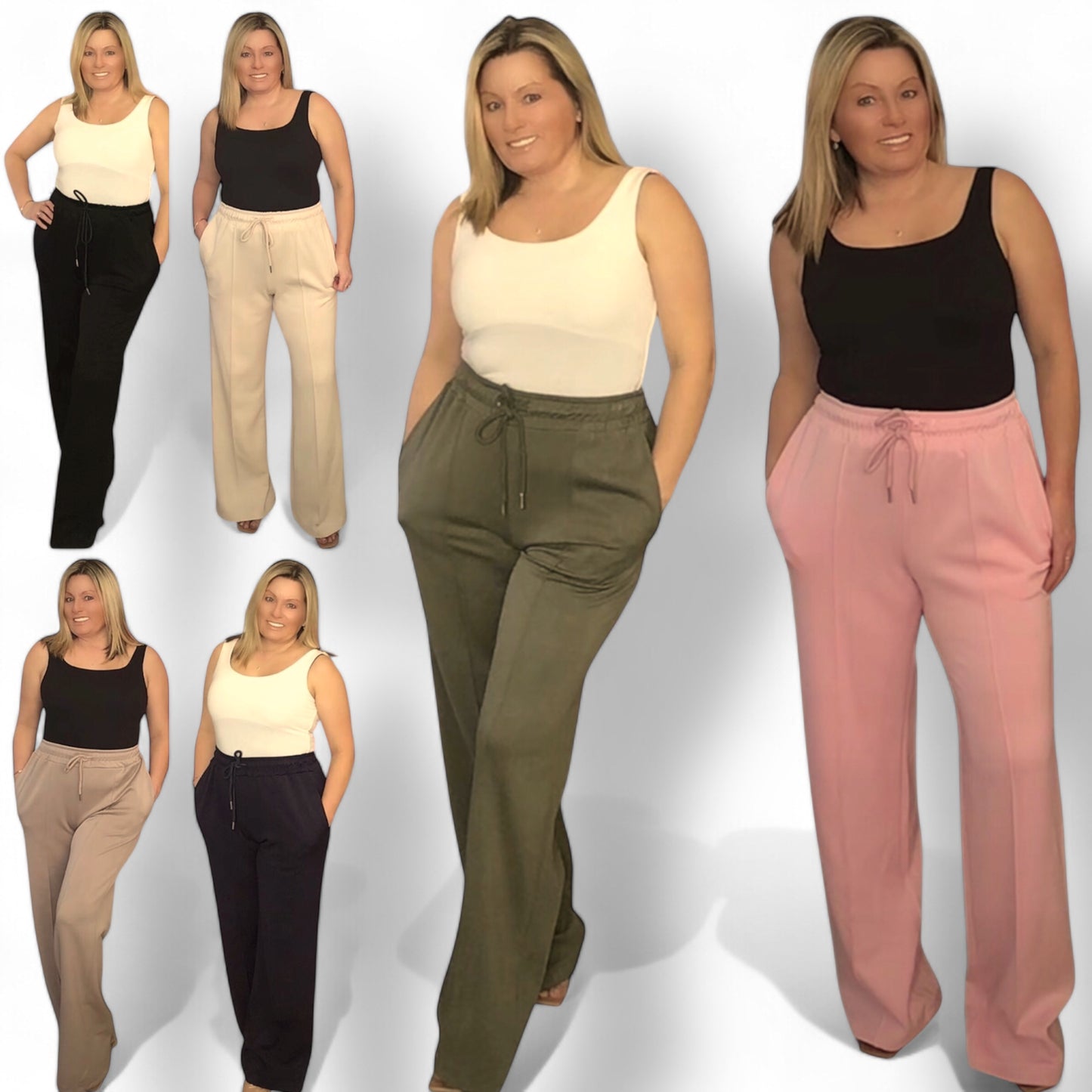 Seamed Front Jogger Trousers with Pockets (Nikki)