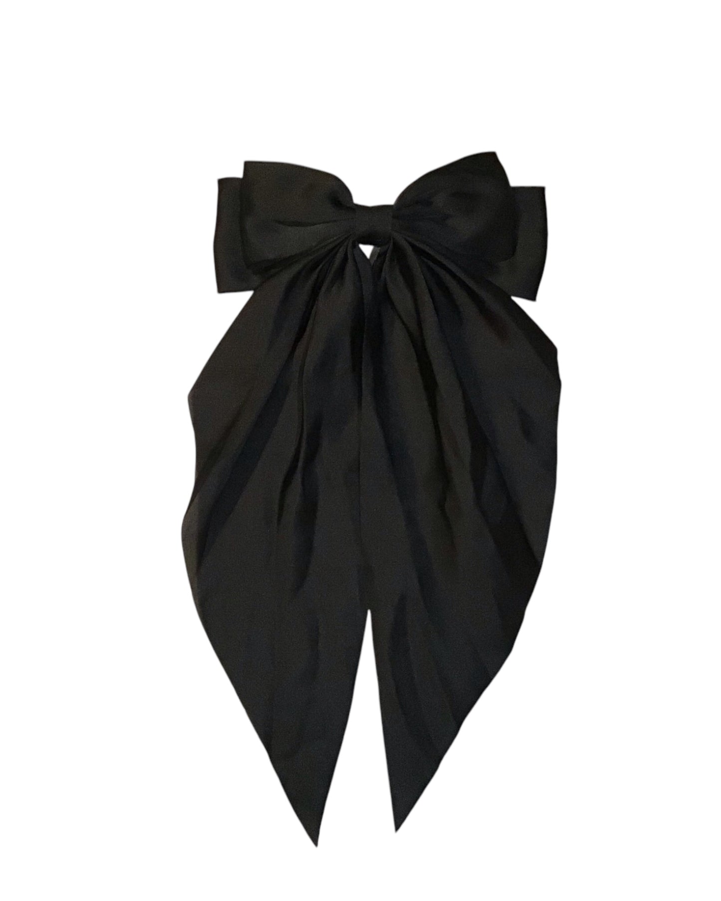 LINDIE. Silky Long Tail Double Bow Hair Clip