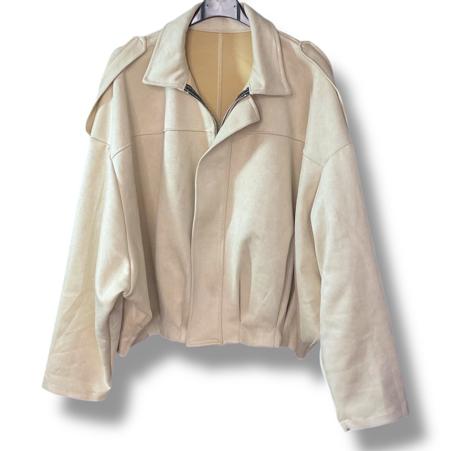 Oversized Faux Suede Jacket