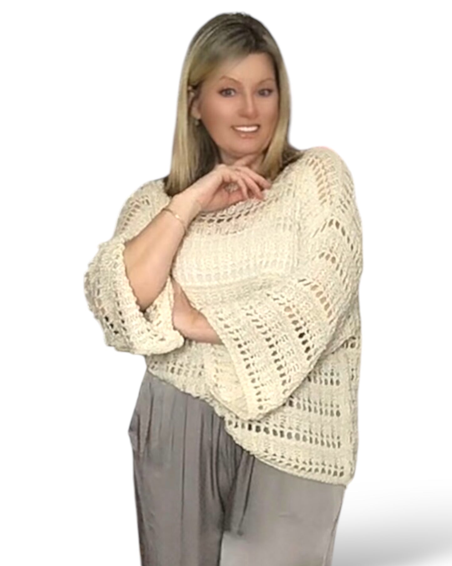 May. Crochet Bell Sleeve Jumper