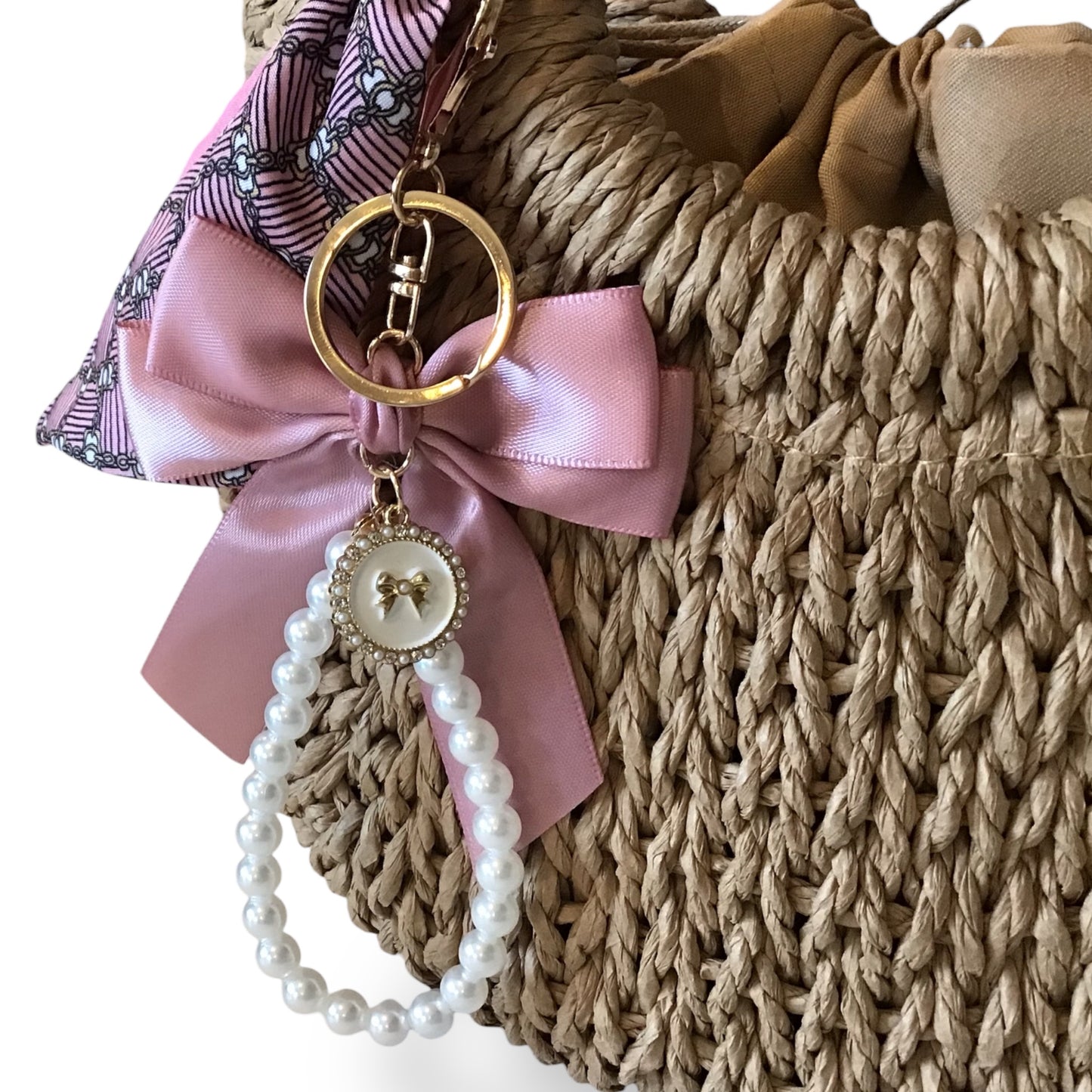 Cynthia Small Basket Bag with Twilly & Charm