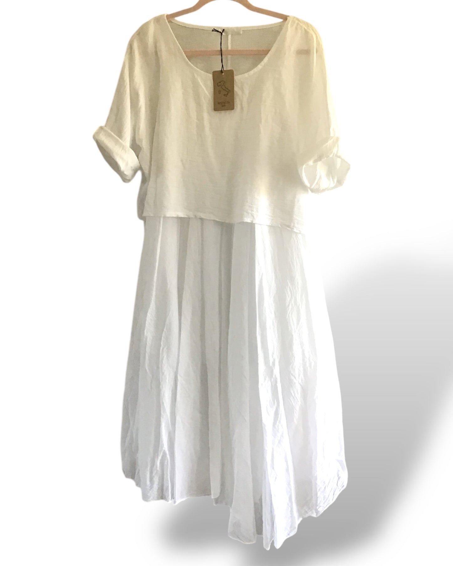 Molly. Floaty Cotton Dress & Crop Top