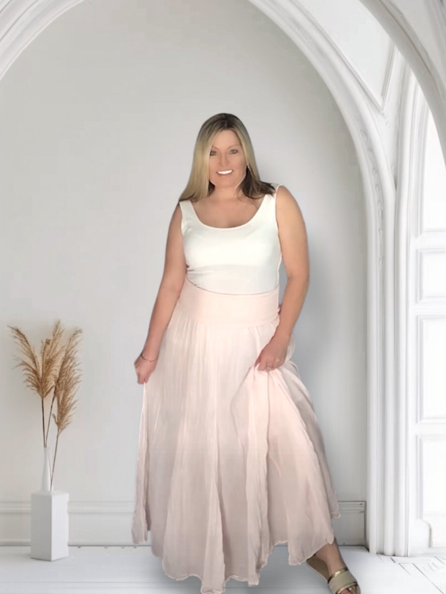 Sandy Cotton Maxi Skirt