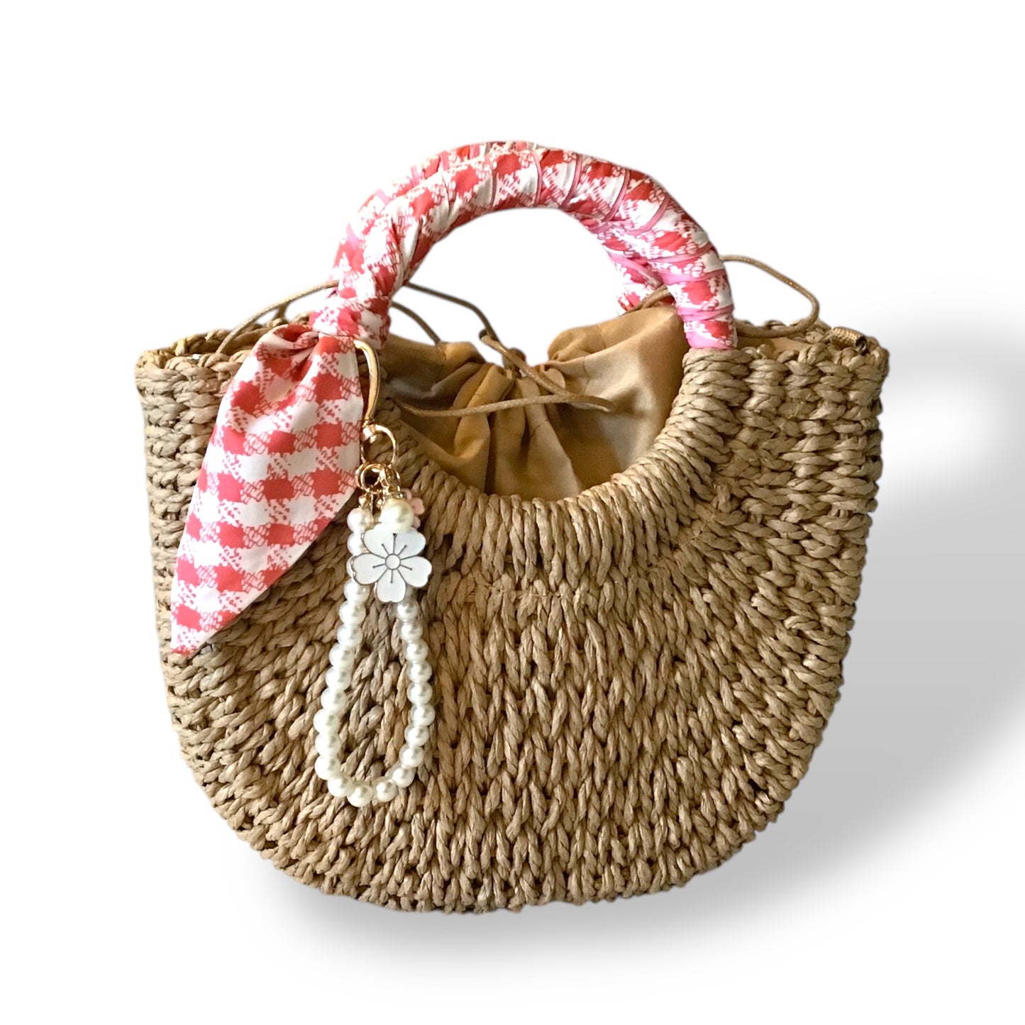 Cynthia Small Basket Bag with Twilly & Charm