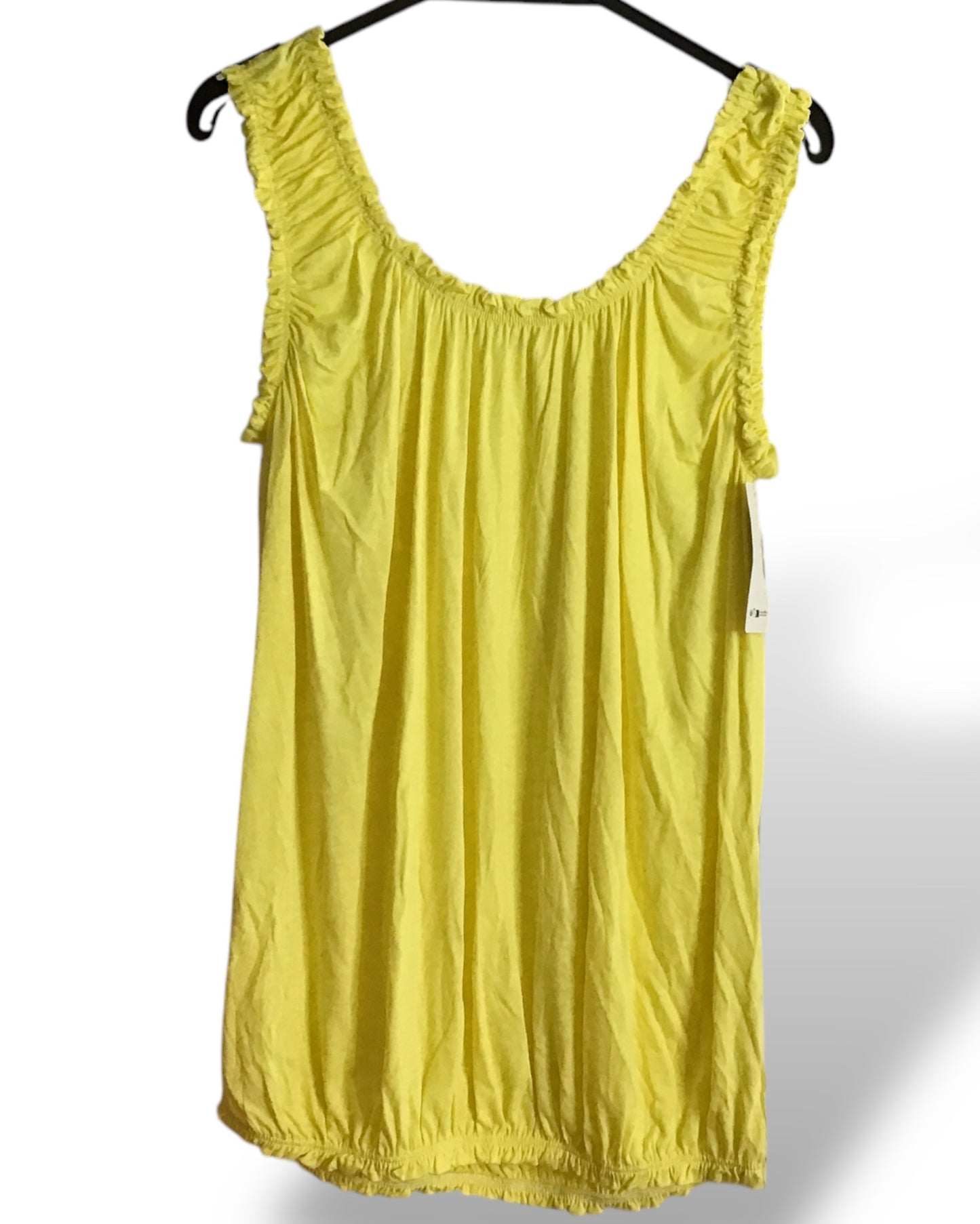 Sally. Bubble Elastic Neck Vest Top