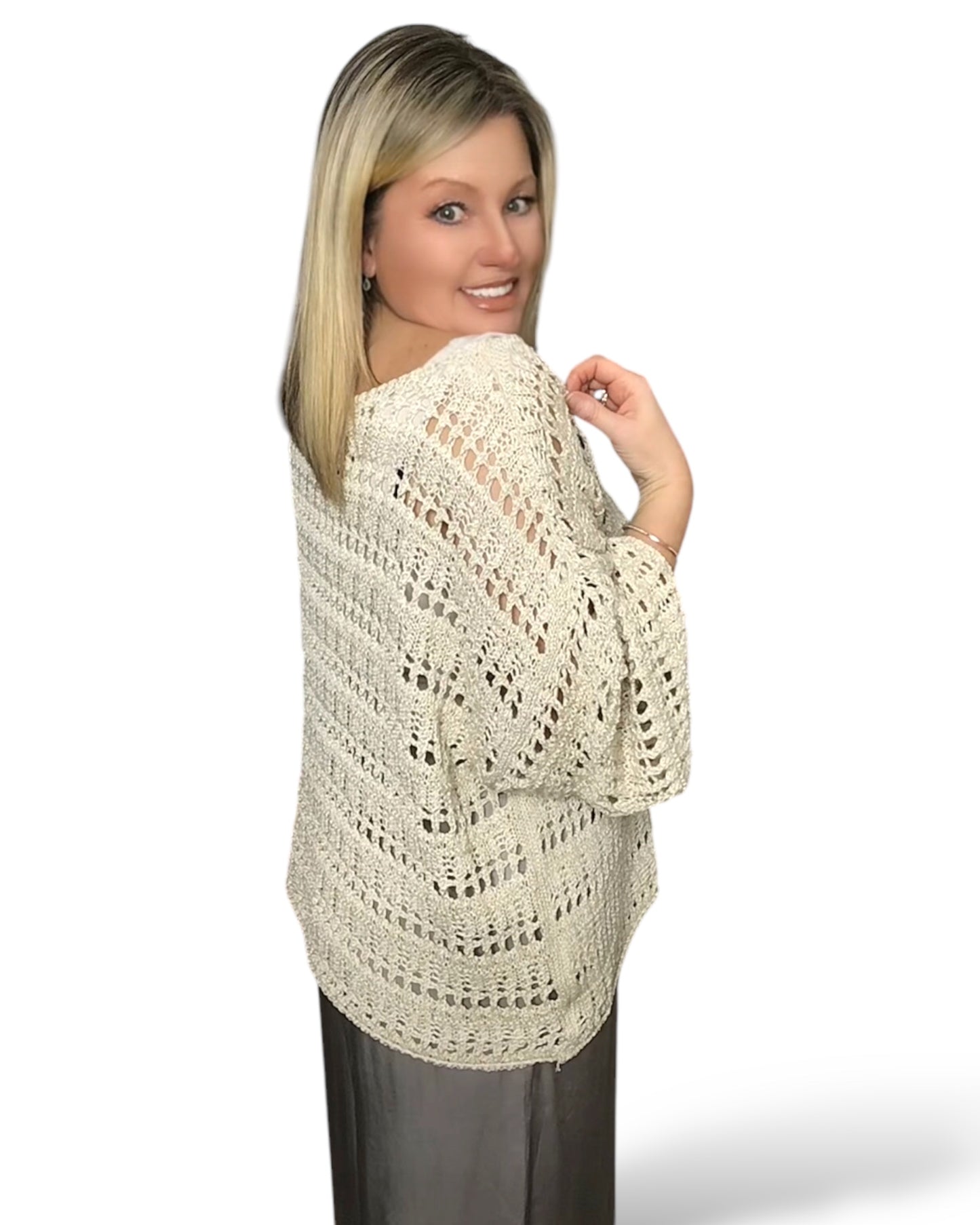 May. Crochet Bell Sleeve Jumper