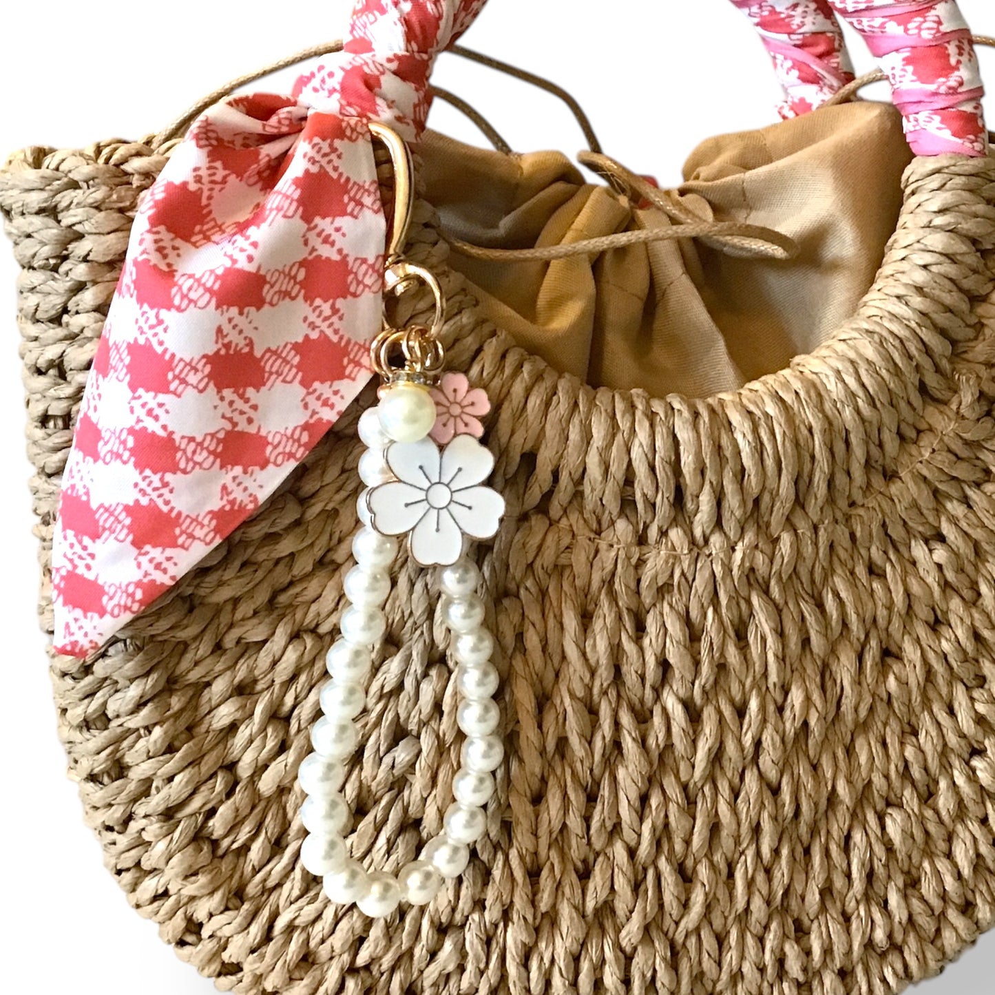 Cynthia Small Basket Bag with Twilly & Charm