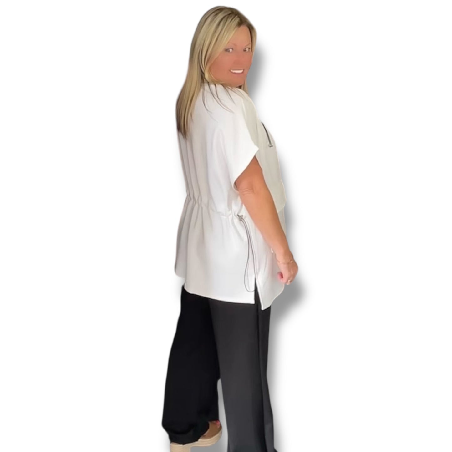 Rosemary Zip Front Short Sleeve Jacket
