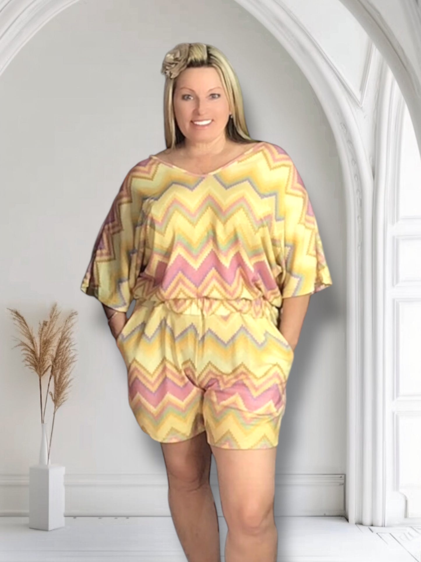 Tazmin Zigzag Shorts & Top Co-Ord Set